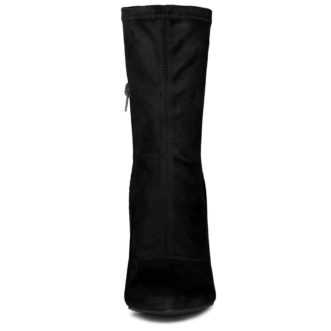 BLISSFUL STEP Women Pointy Toe Stretch Sock Stiletto Heels Ankle Boots