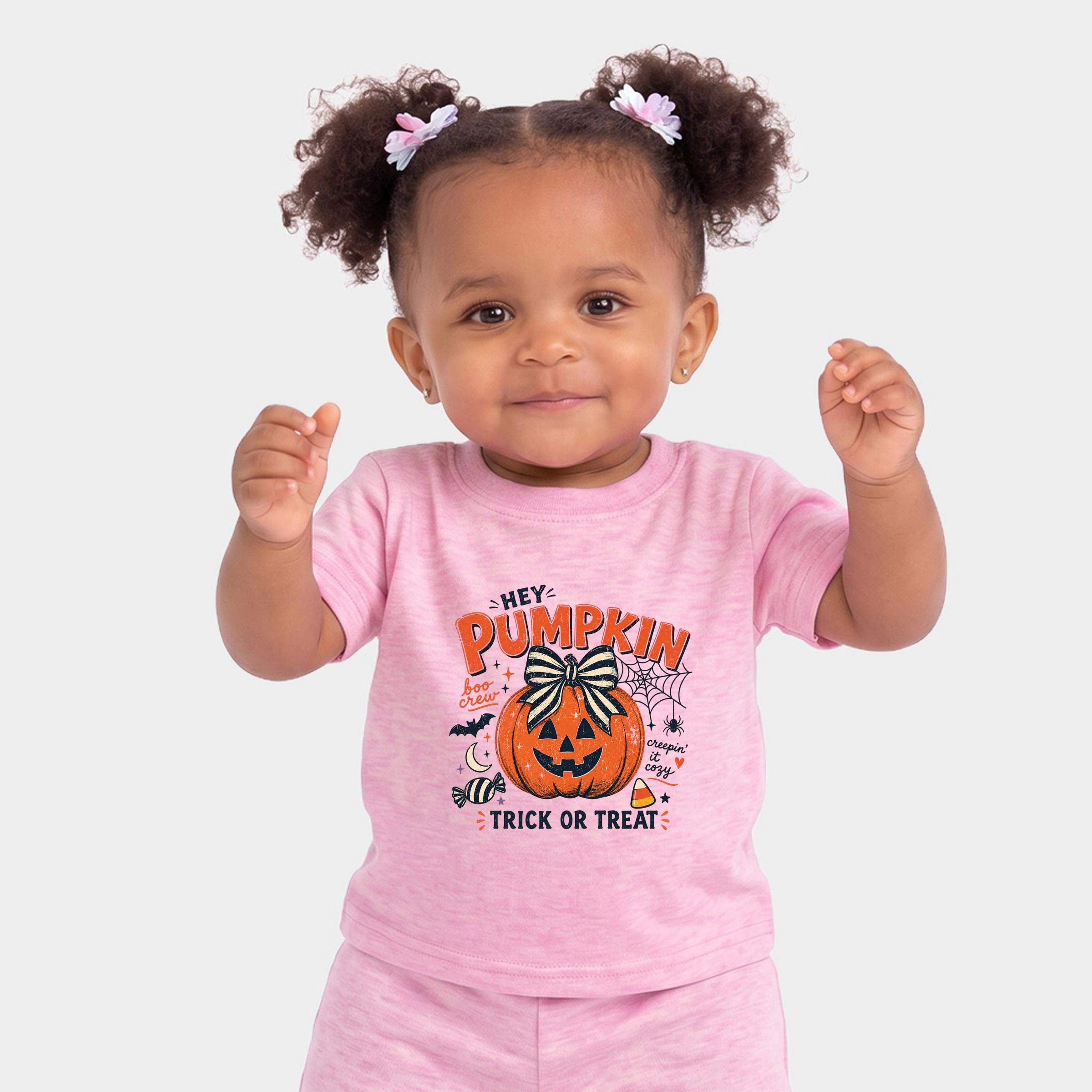 The Juniper Shop - Infant Jogger Pant Crew Set Hey Pumpkin Trick or Treat