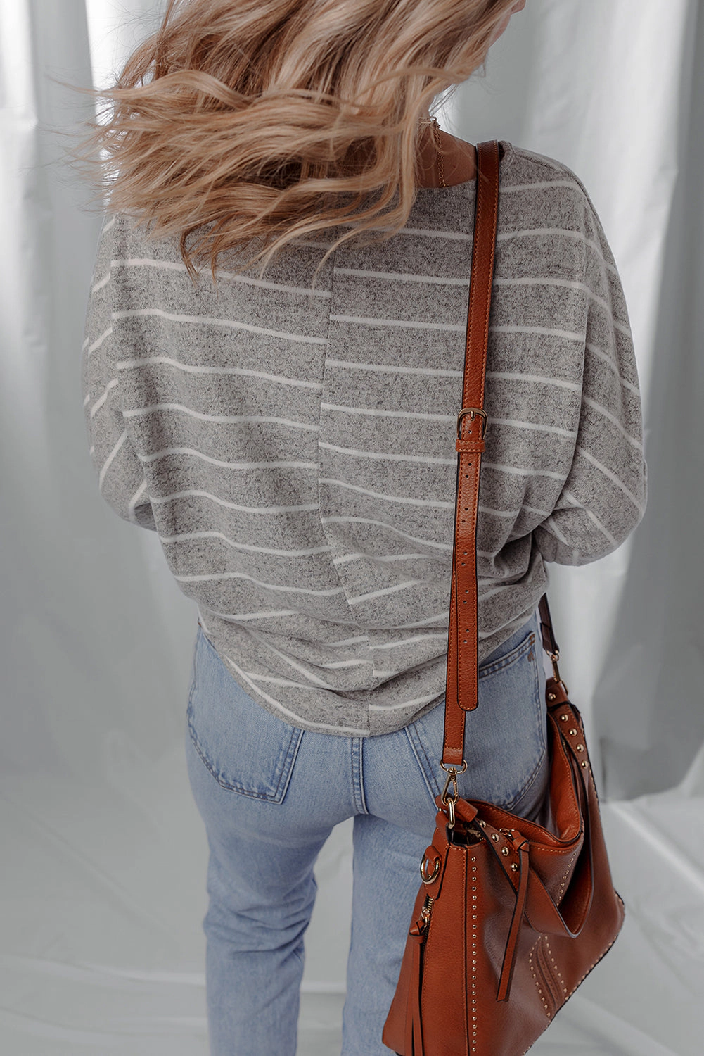 Threaded Pear Women's Bella Stripe Dolman Sleeve Top