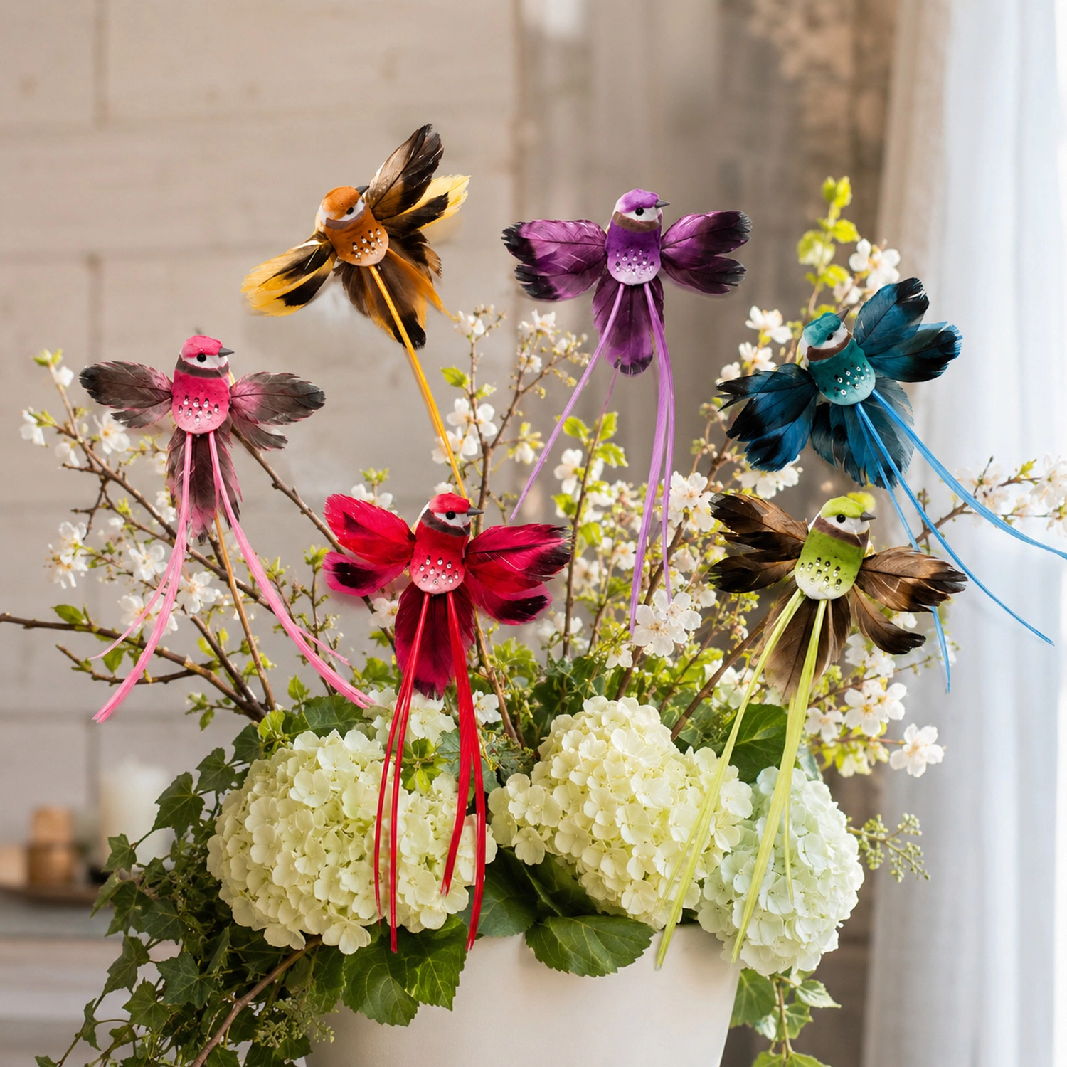 LoonBalloon Party Hummingbird Floral Foil Balloon 18 in