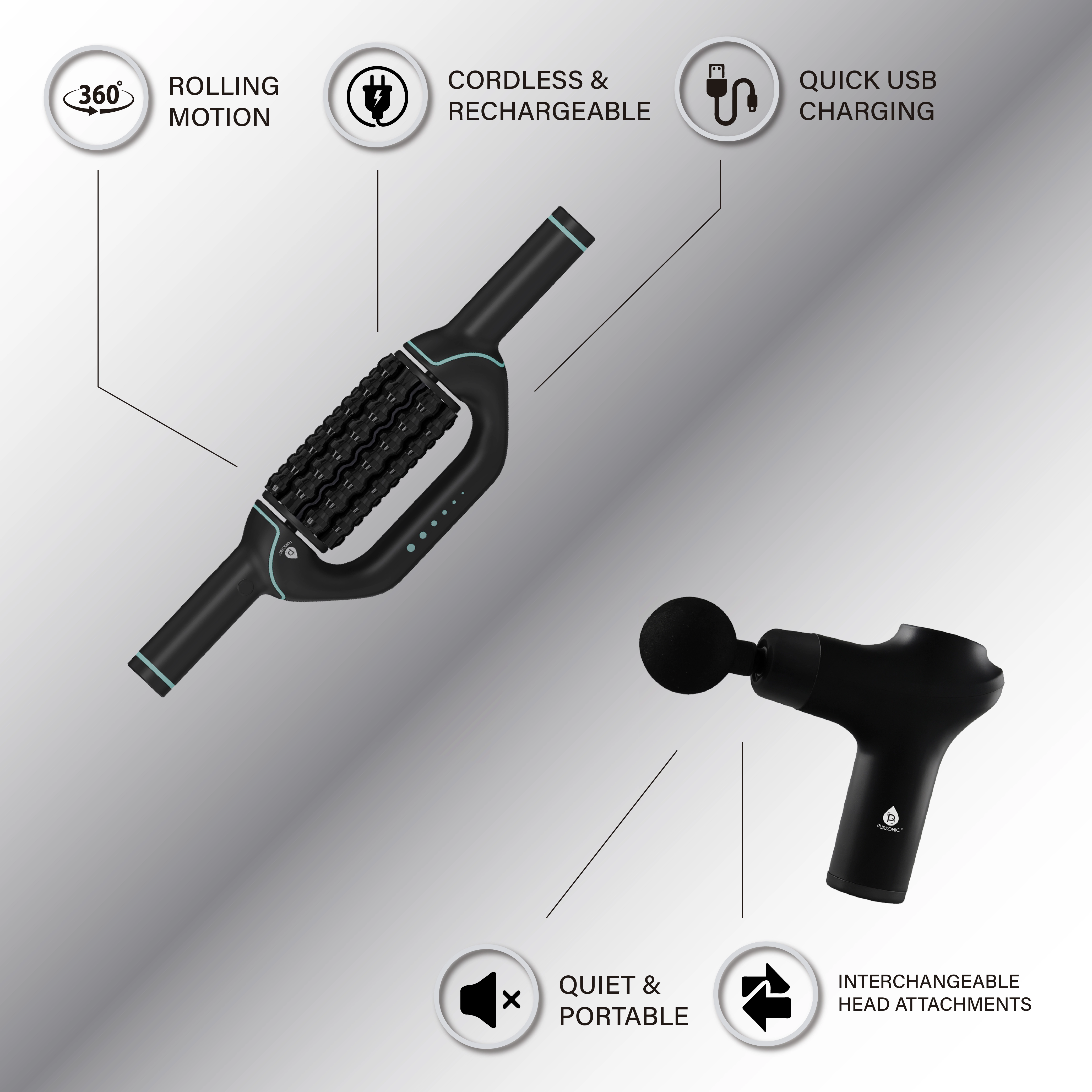 Ultimate Relief Recovery: The Pursonic Rechargeable Massage Duo