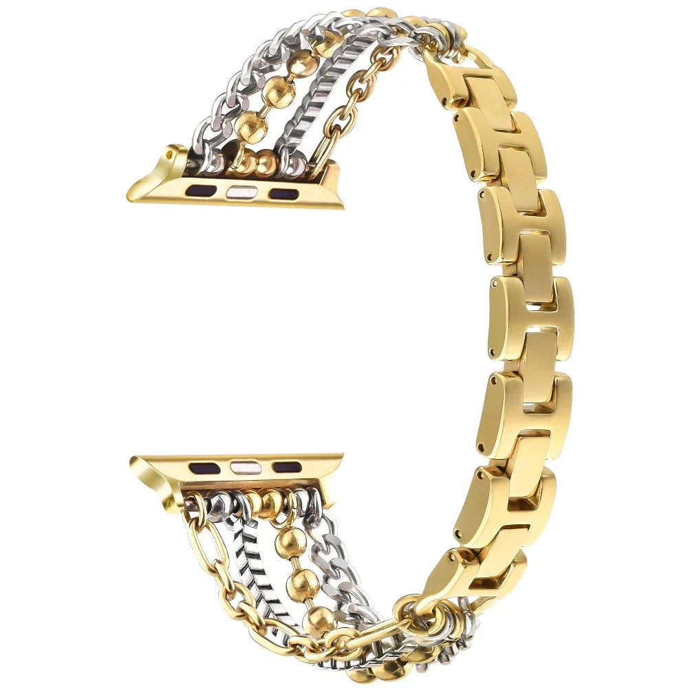 Posh Tech Womens Leo Stainless Steel Band for Apple Watch