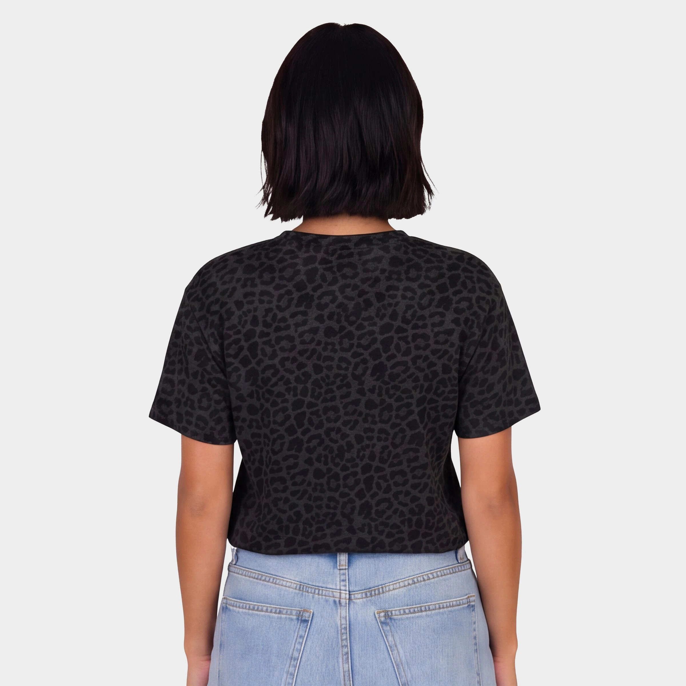 Simply Sage Market - Women's Leopard Print Tee Love Like Jesus Heart Bold Puff
