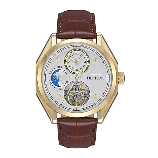 Heritor Automatic Antoni Leather-Band Watch