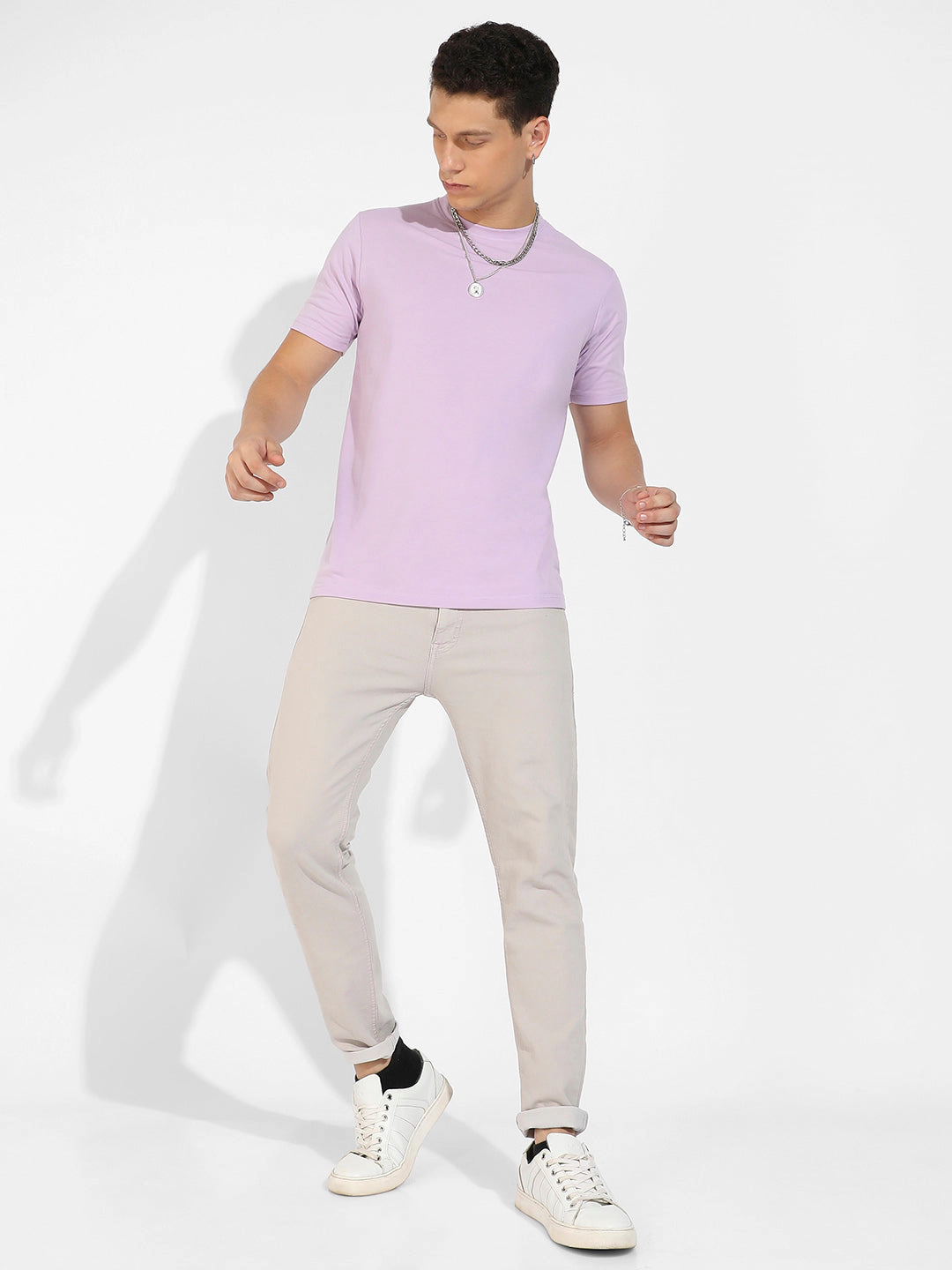 Lilac Basic Regular Fit T-Shirt