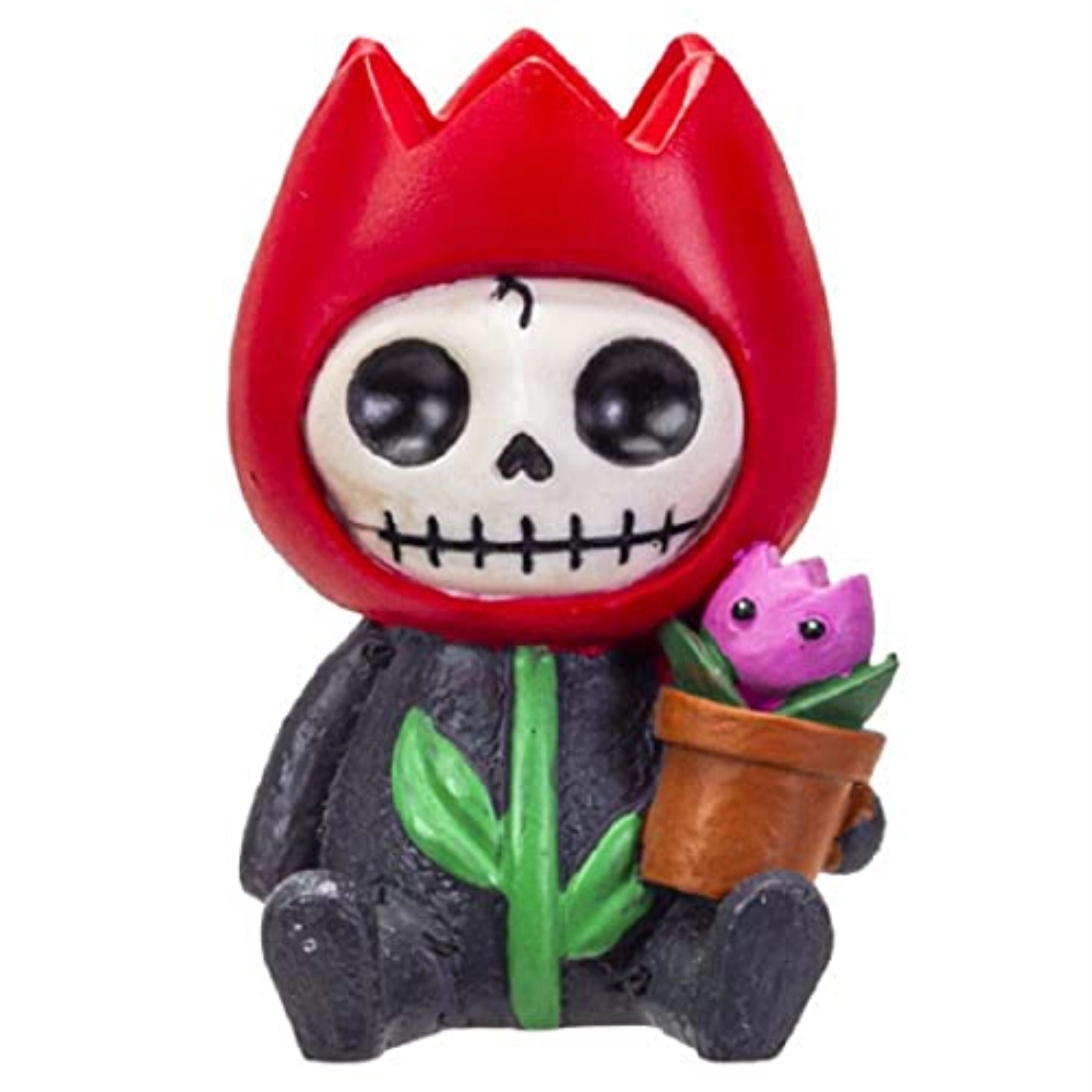 Pacific Giftware Furrybones Tully Skeleton in Flower Costume Figurine
