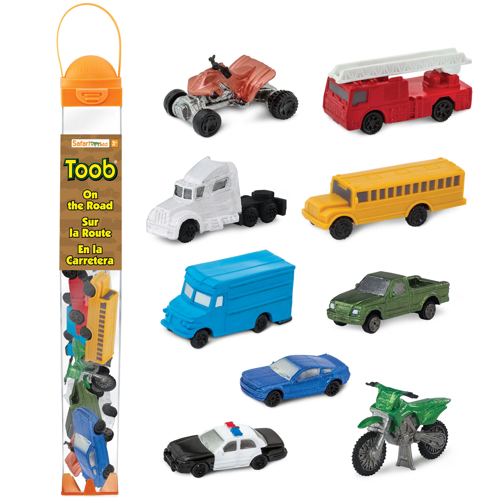 Safari Ltd. - On the Road Mini Vehicles TOOB - contains 9 Mini Figurines