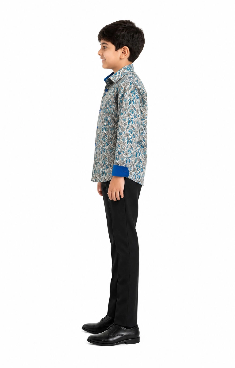 Elie Balleh Boys Slim Fit Paisley Sport Shirt