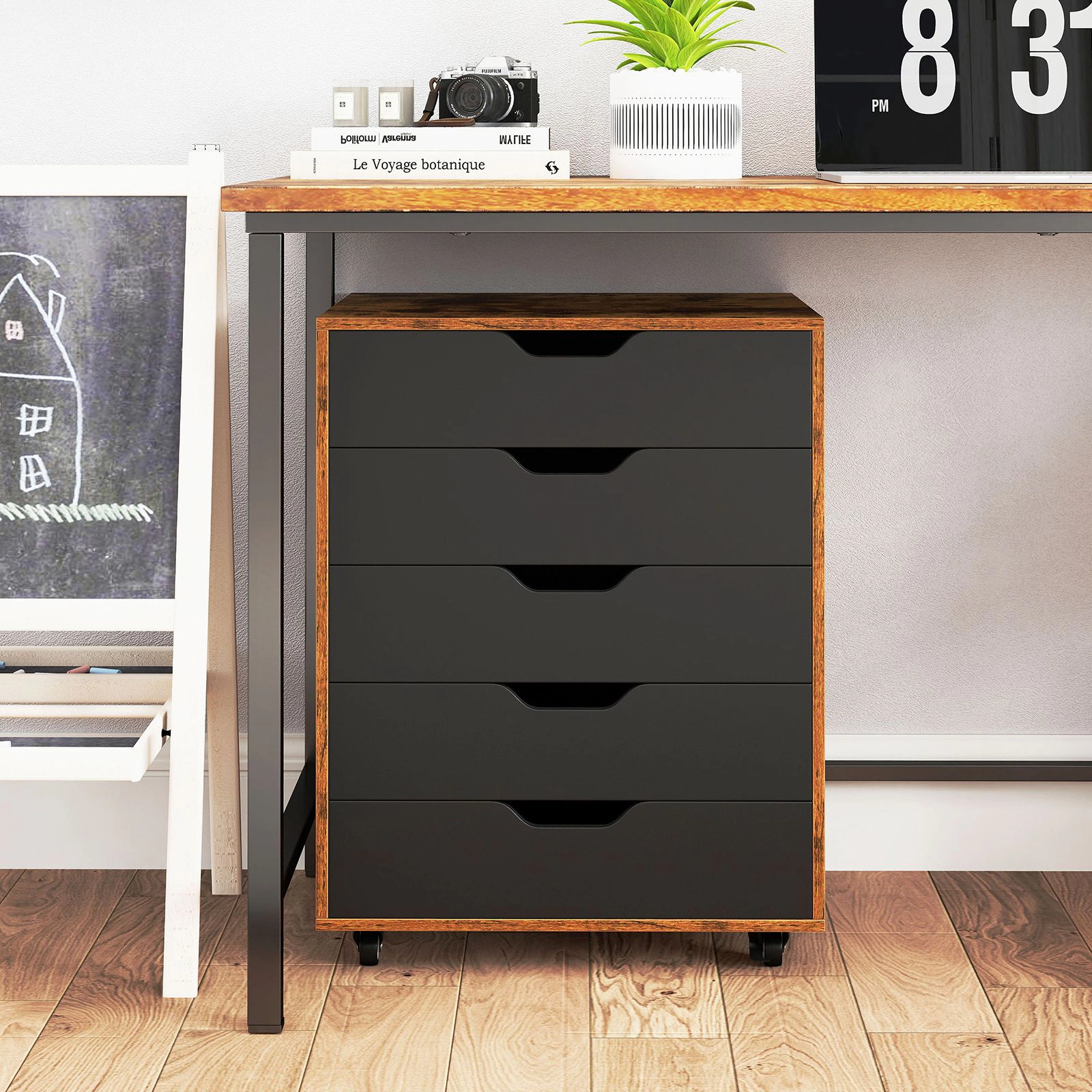 SlickBlue Office Storage Cabinet with Wheels & Spacious Drawer Organization