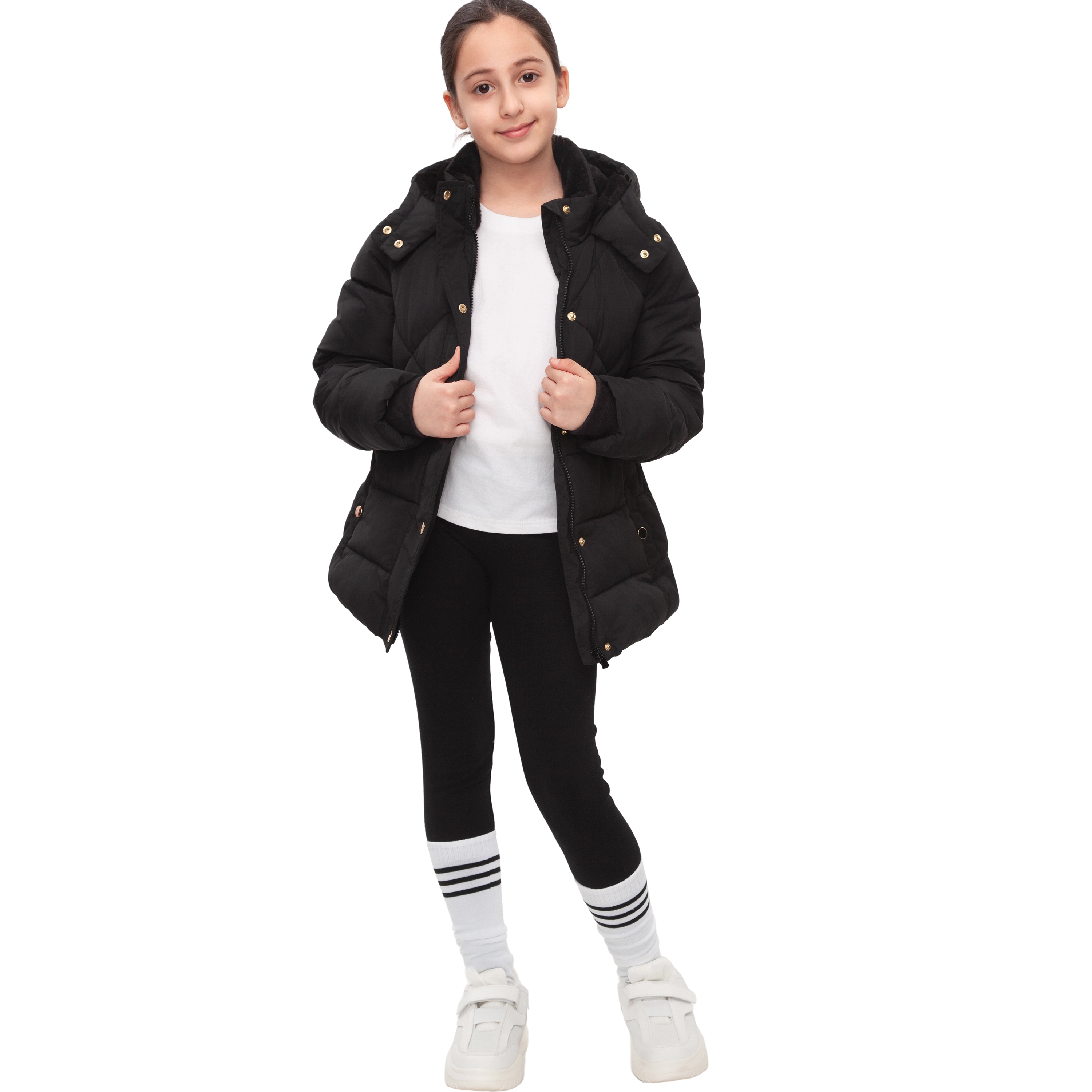 Rokka&Rolla Little & Big Kid Girls Timeless Quilted Coat