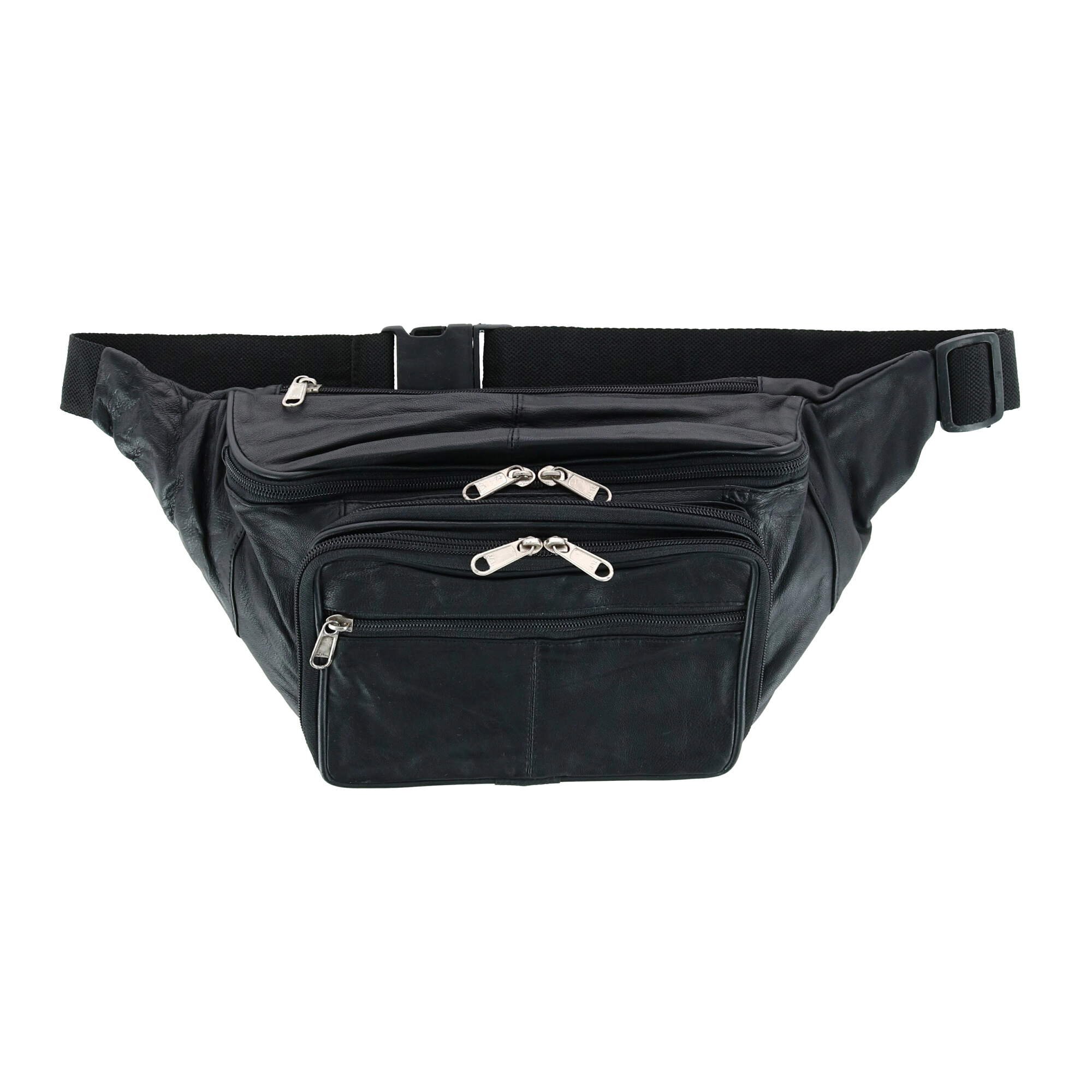 CTM Leather Large Organizer Fanny Waist Pack
