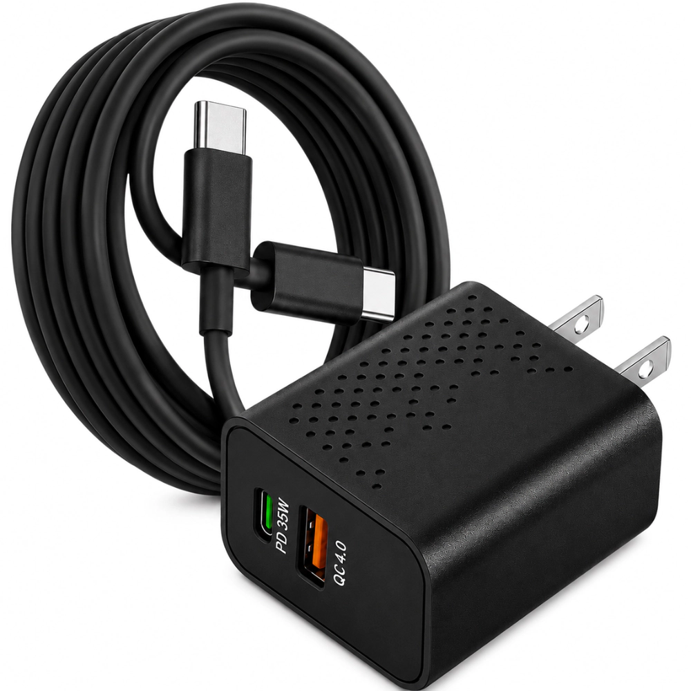 Qixxronics Fast Type C Android Charger 35W USB C 6ft Phone Cable for Samsung Galaxy, Z Fold , Z Flip, Motorola, Pixel
