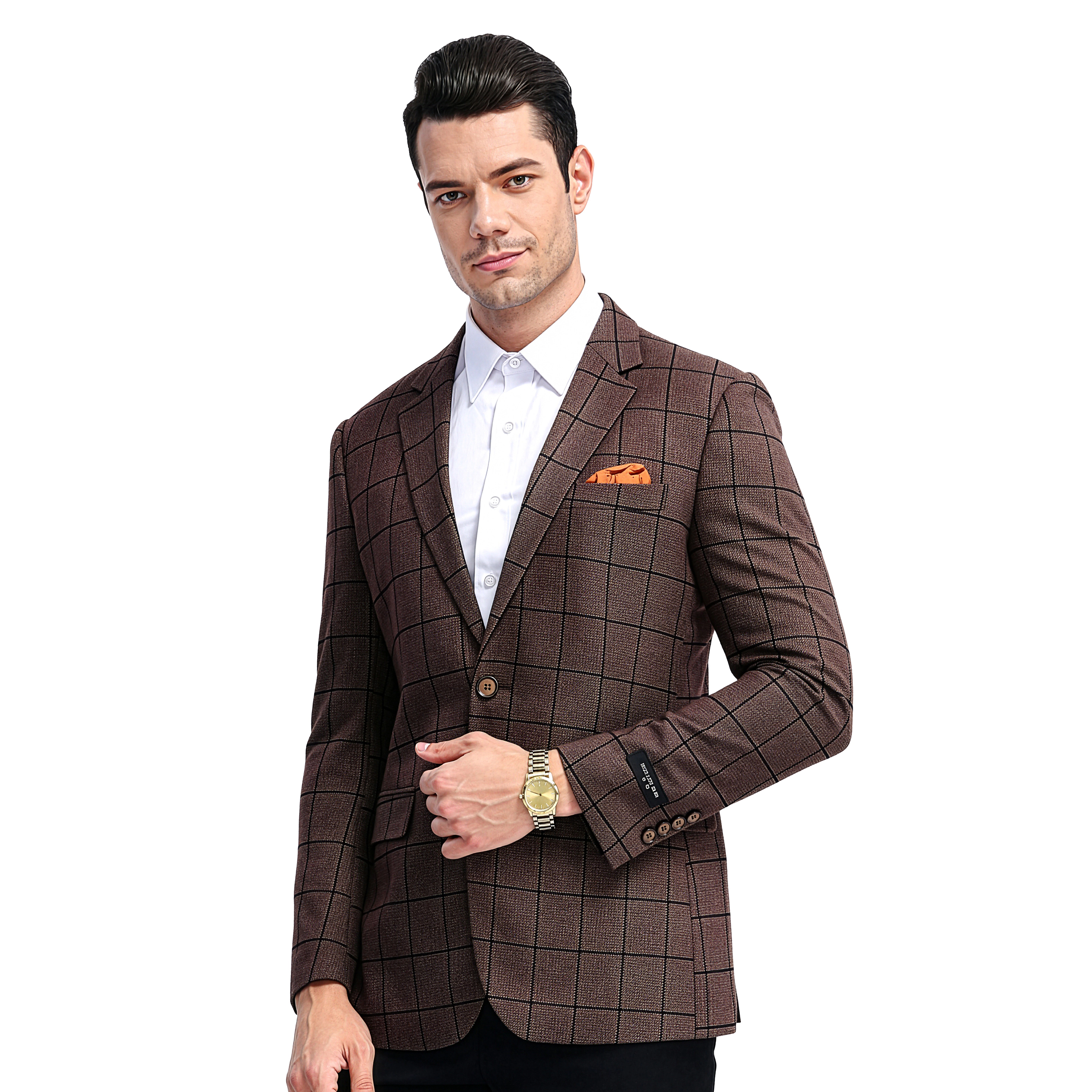 Tazzio Mens Windowpane Textured Sport Coat