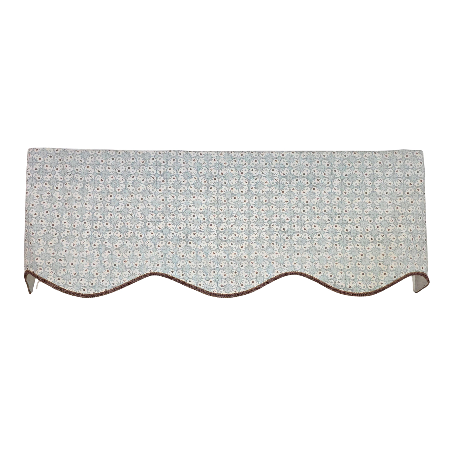 RLF Home Blast Trimmed Provance Window Valance 100% Cotton Lined Rod Pocket 50" x 17