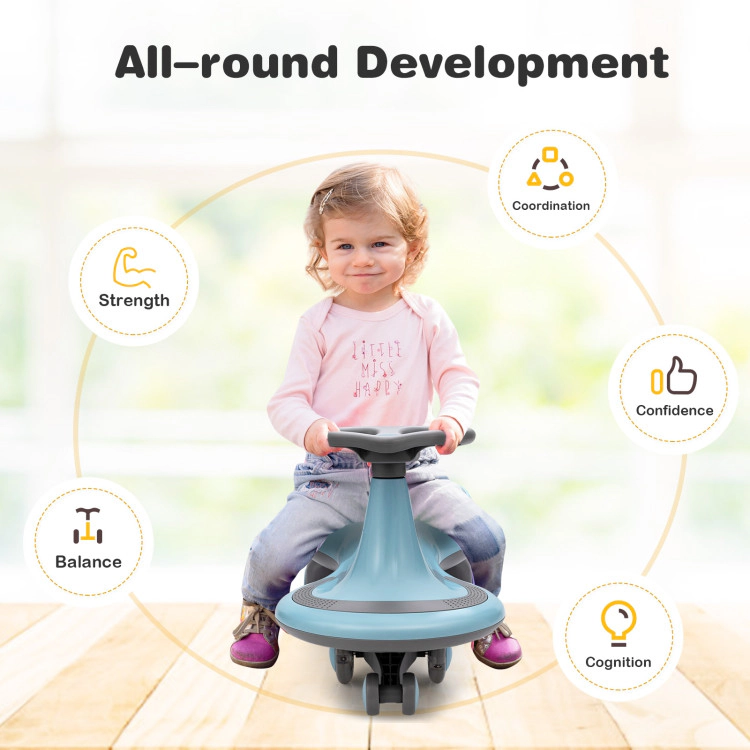 Hivvago Wiggle Car Ride-on Toy with Flashing Wheels