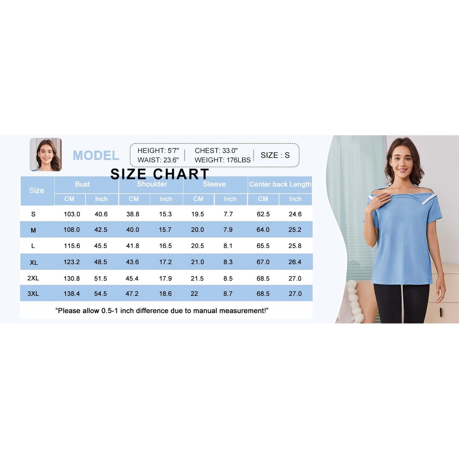 Pinspark Womens Solid Short Sleeve Off Shoulder Snap Button Nursing Maternity Tunics