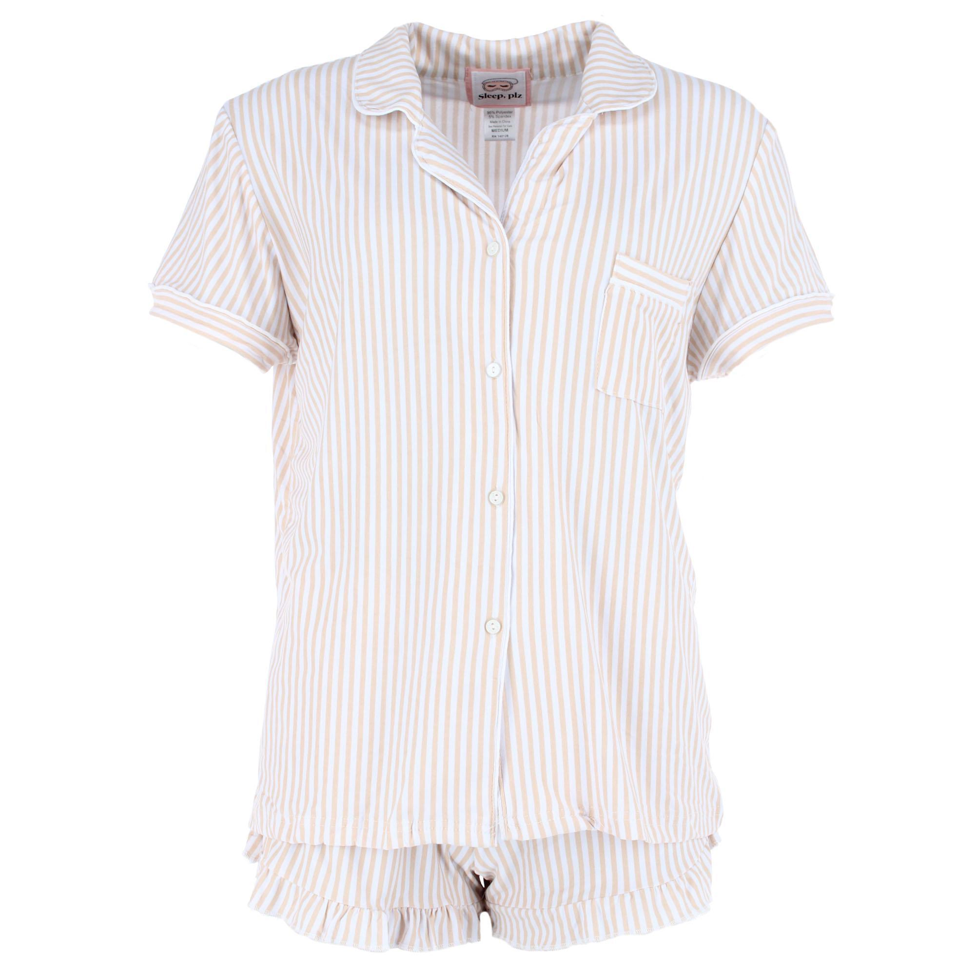 CTM Womens I Love Breakfast Short Sleeve Pajama Set by Not A Morning Person