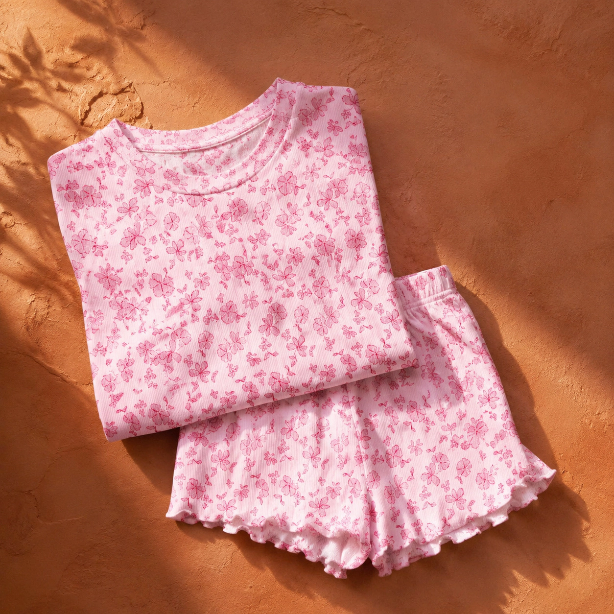 WZK Womens 2-Piece Soft Short Sleeve Casual Sleepwear Pajama Set