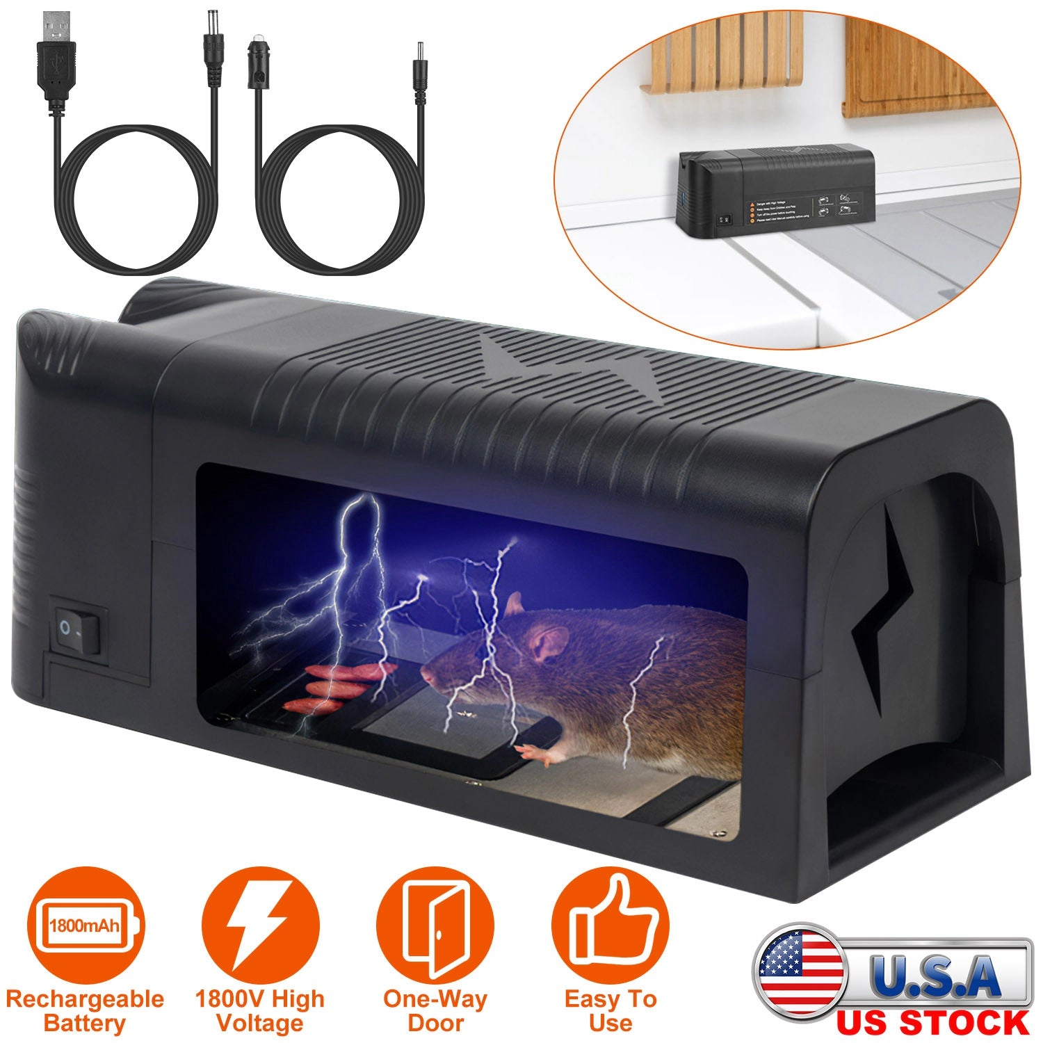 GBruno Rechargeable Electric Rat Trap