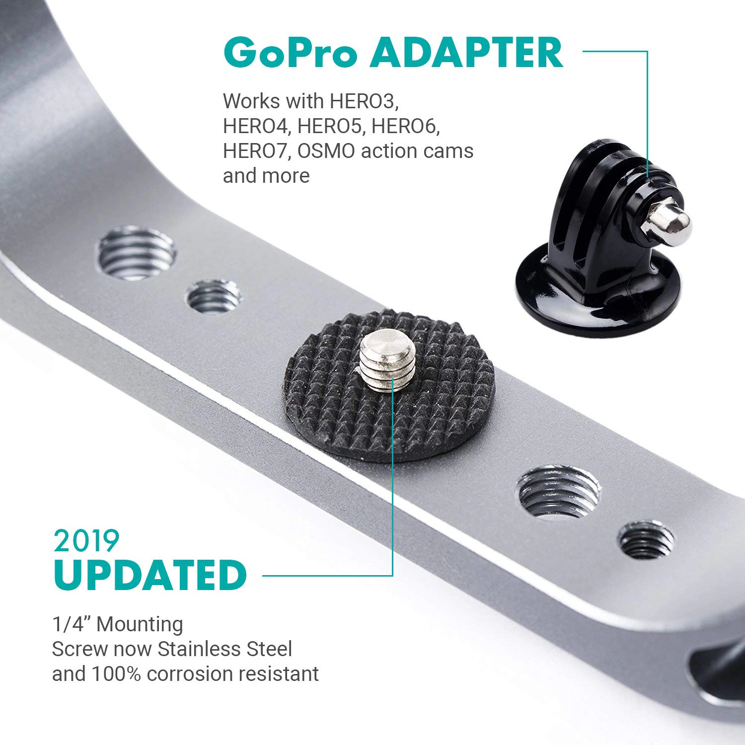 Movo GB-U70Y Underwater Diving Rig - Works with GoPro Waterproof Action Cam