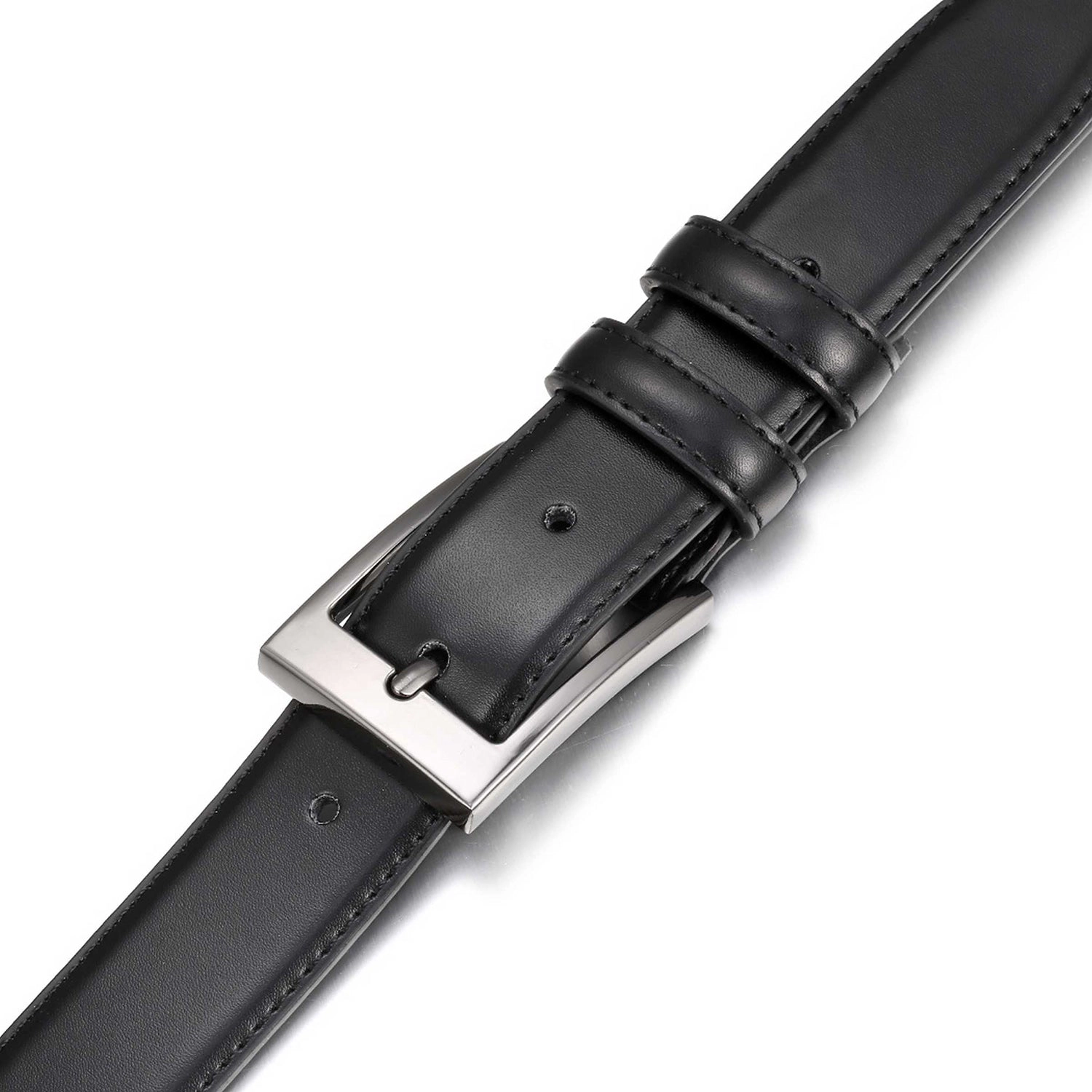 Mio Marino Men's Dual Loop Leather Dress Belt
