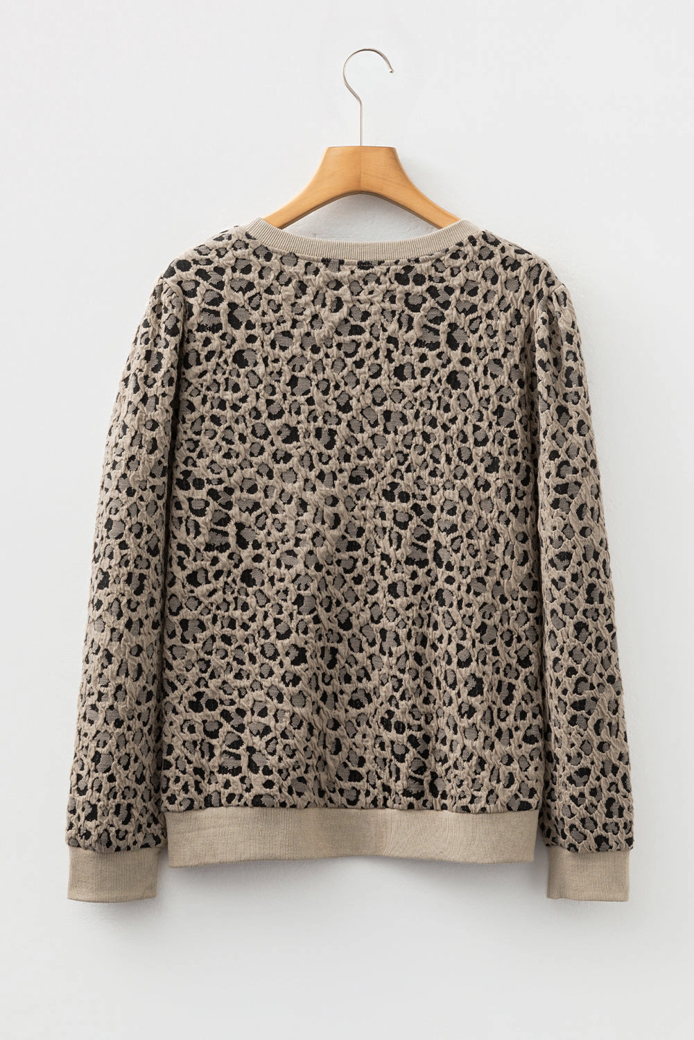 Threaded Pear Women's Lottie Ribbed Trim Print Long Sleeve Top