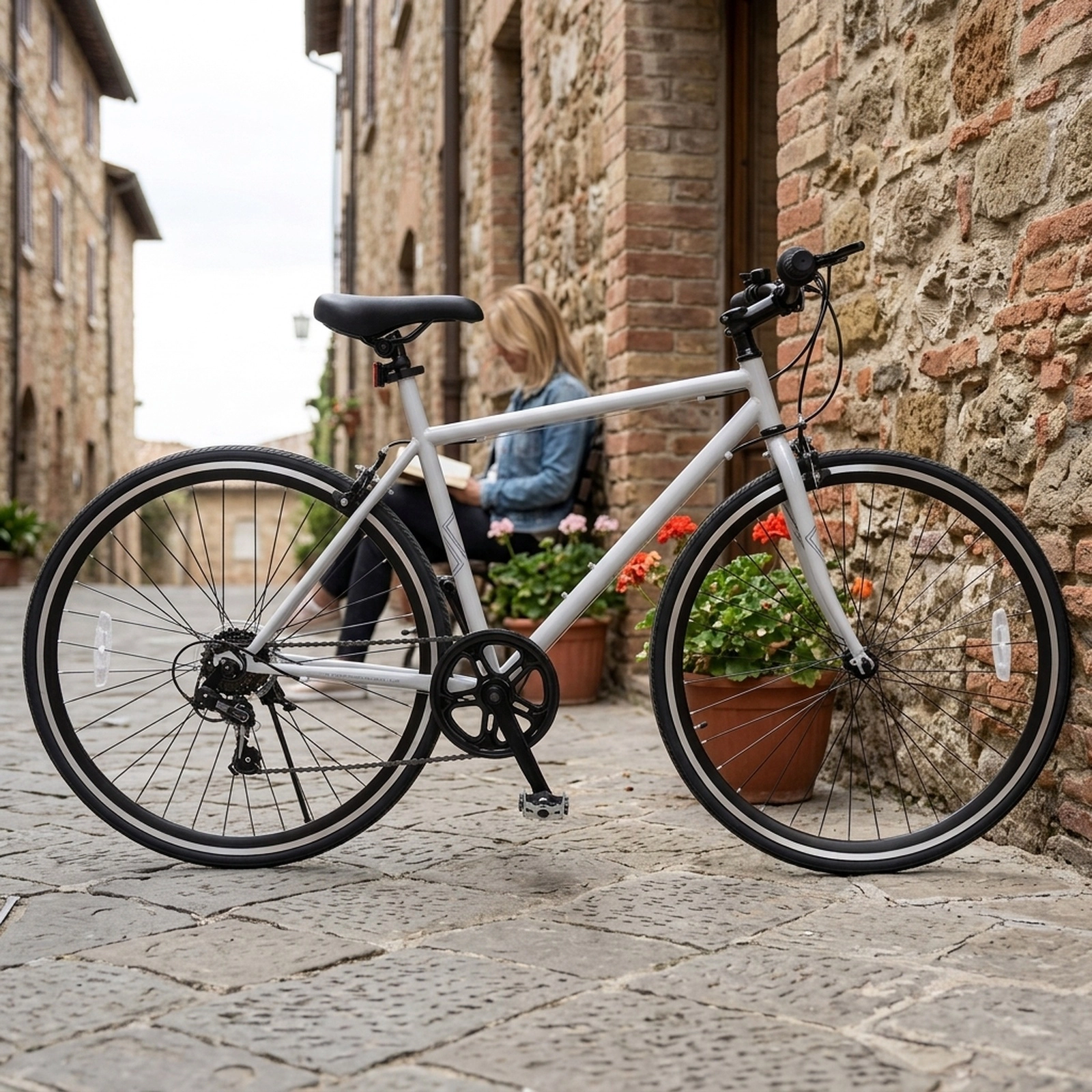 26-in Mountain Bike with Dual Hand Brakes 6-Speed and Anti-Slip All-Terrain Tires for Riders 64-in to 74-in Bicycle