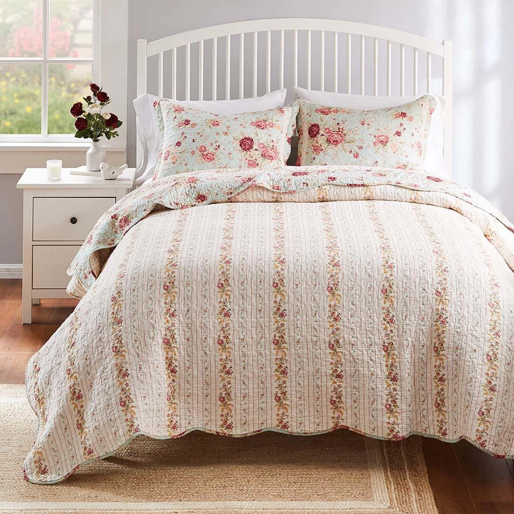 Greenland Home Antique Authentic Patchwork Construction Quilt Set 2 Piece
