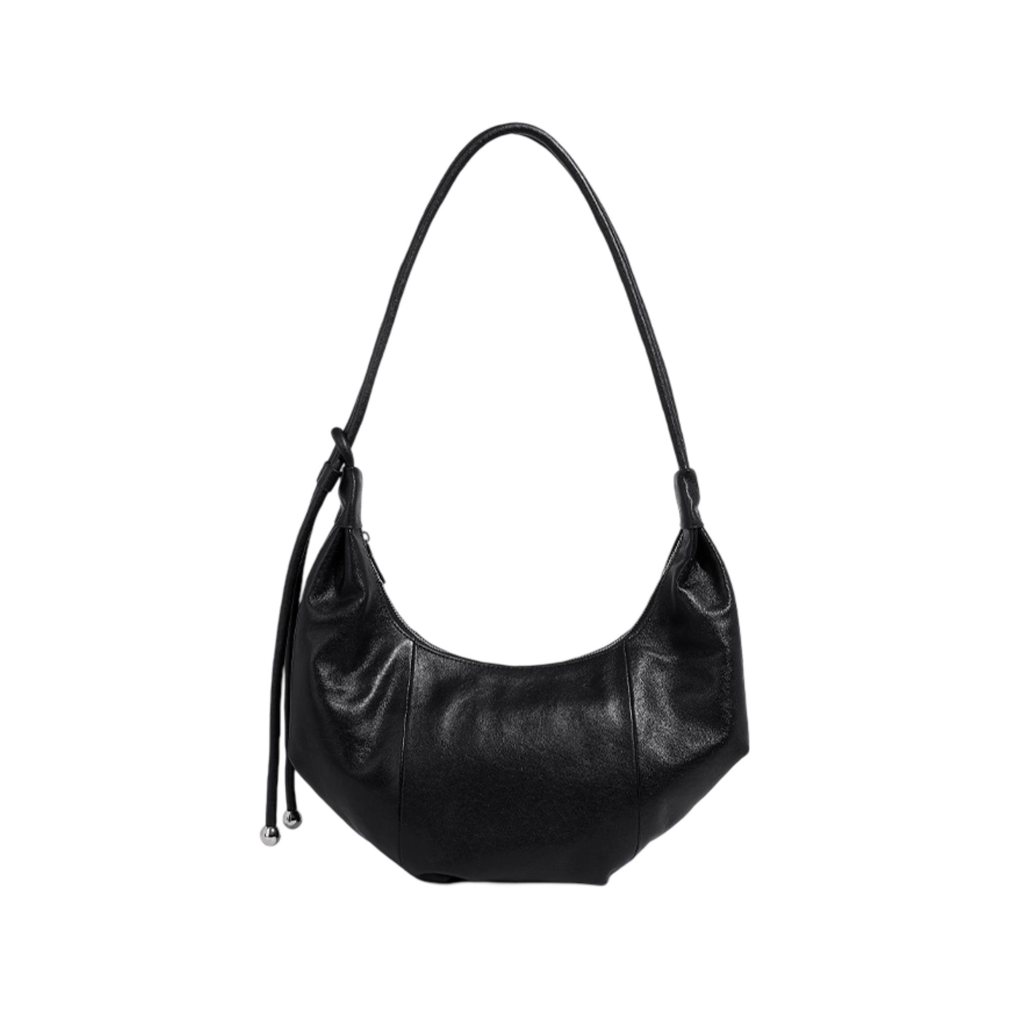 Alilang Women's Slouchy Crescent Shoulder Bag with Genuine Leather Finish and Adjustable Strap