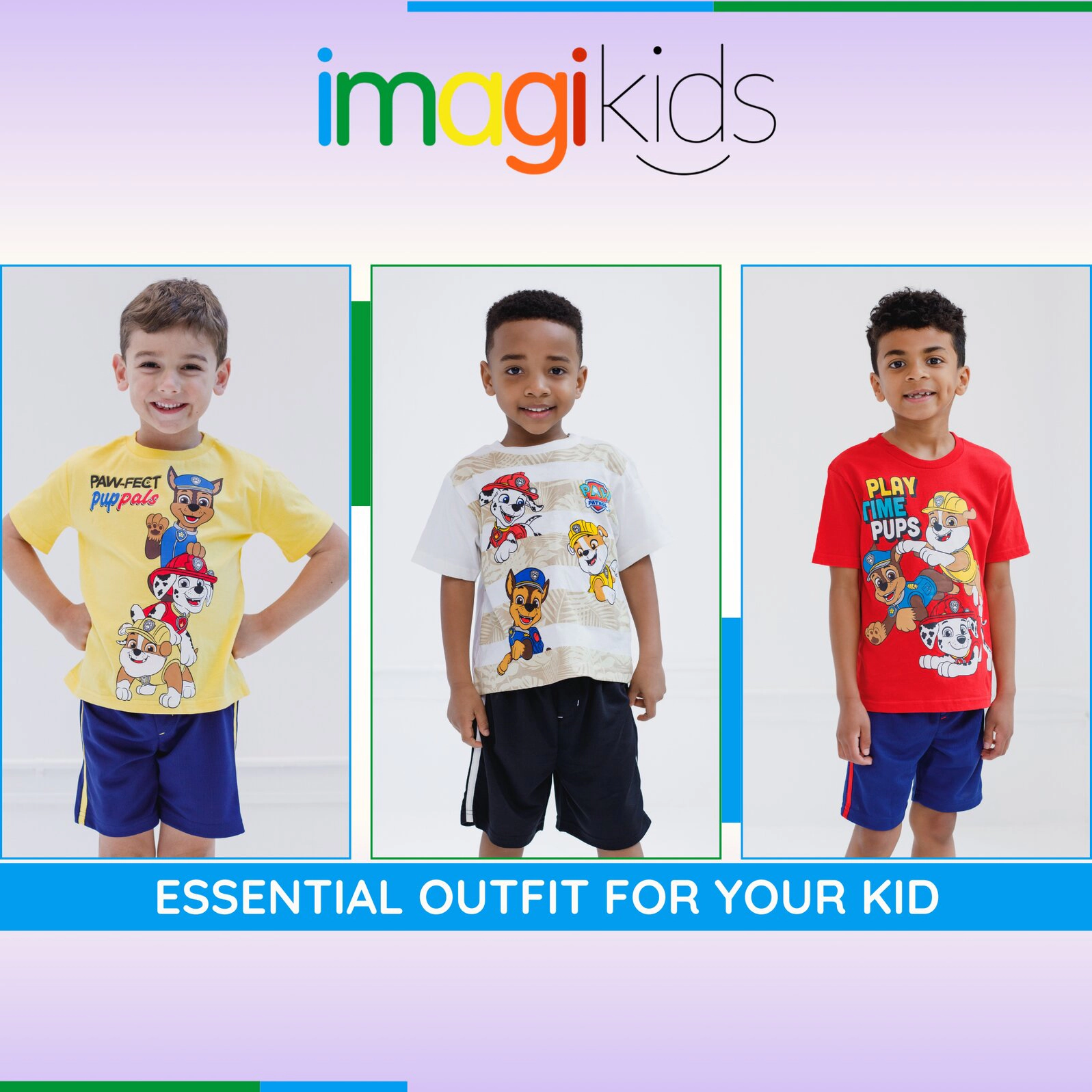 Paw Patrol Boys' Athletic 2-Piece T-Shirt and Shorts Set