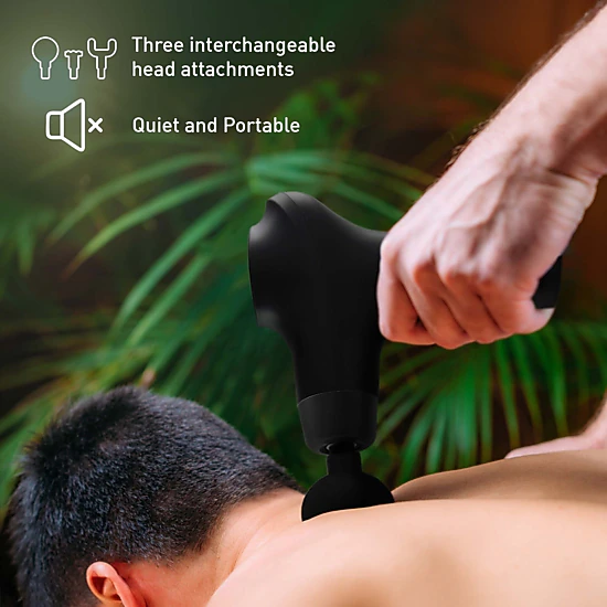Pursonic Unisex Muscle Recovery Heating Pad & Massage Gun Relaxation Bundle