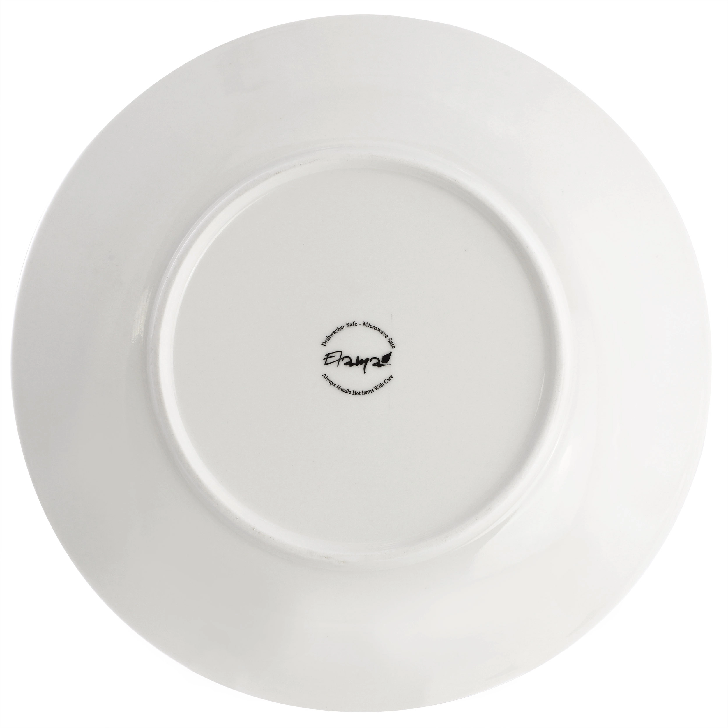 Elama Hansel 6 Piece Embossed Arch Stoneware Dinner Plate Set