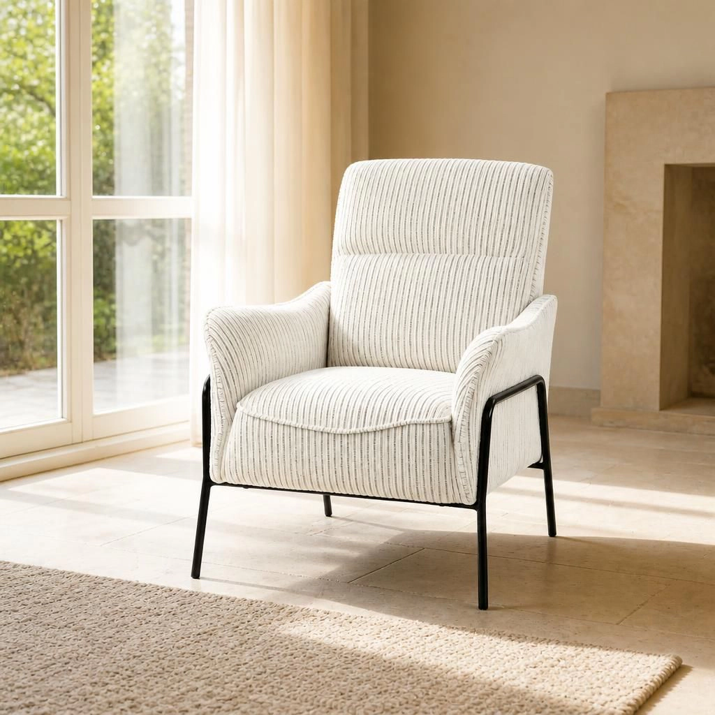 GOODSILO Comfortable Upholstered Fabric Accent Chair