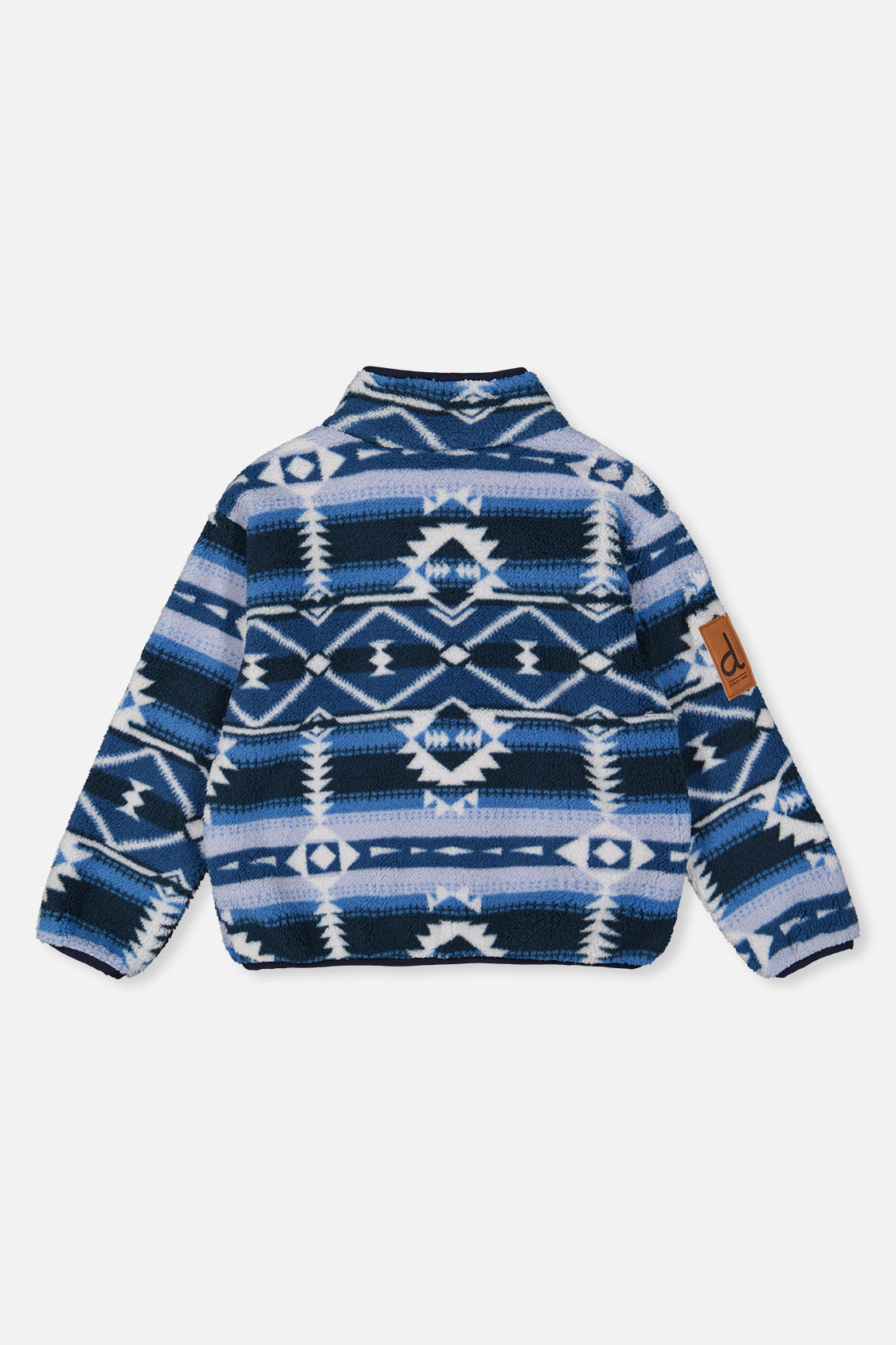 Deux par Boys Aztec Pattern Mid-Season Plush Pullover Jacket