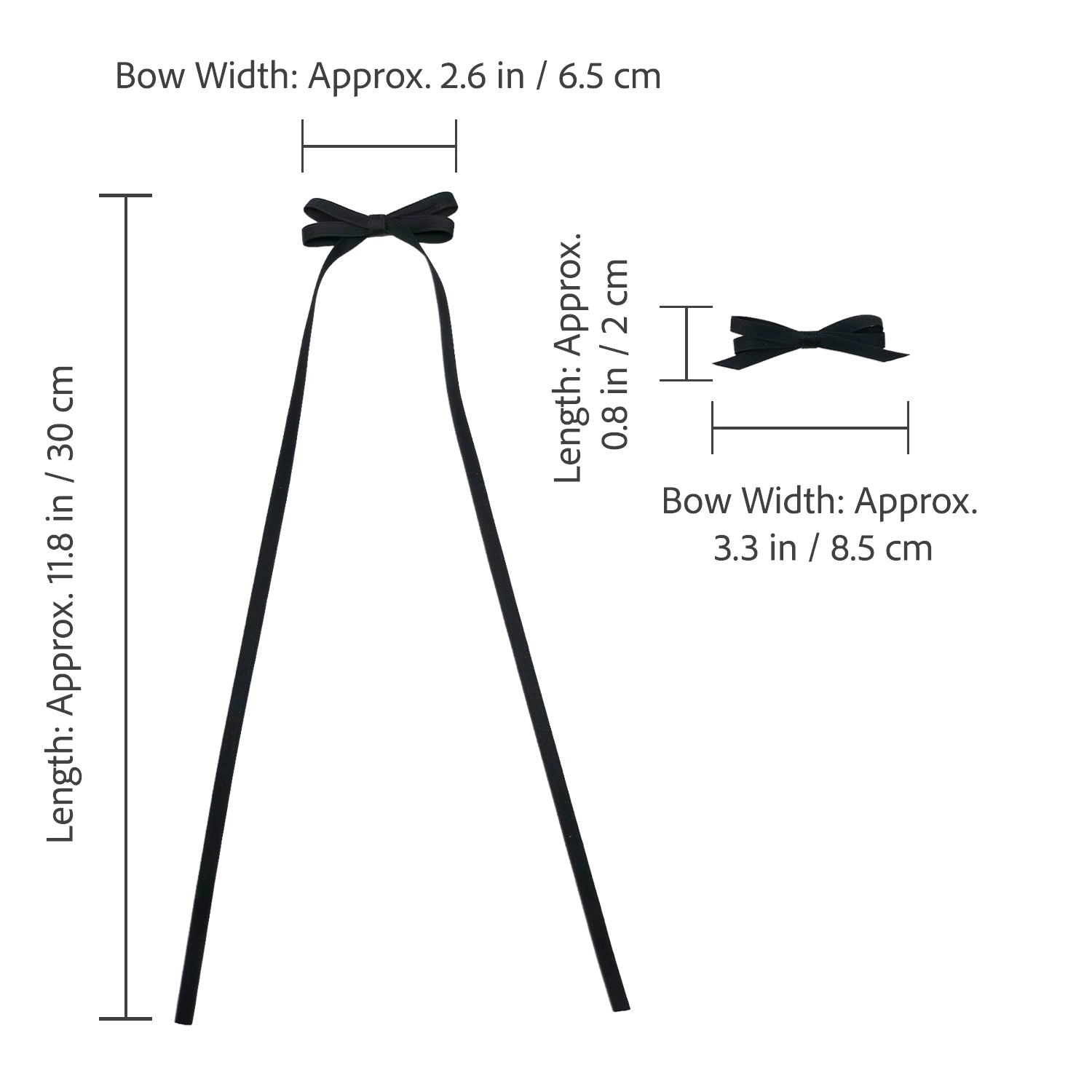 Puttisu Girls 4-Piece Ribbon Bow Clip Set