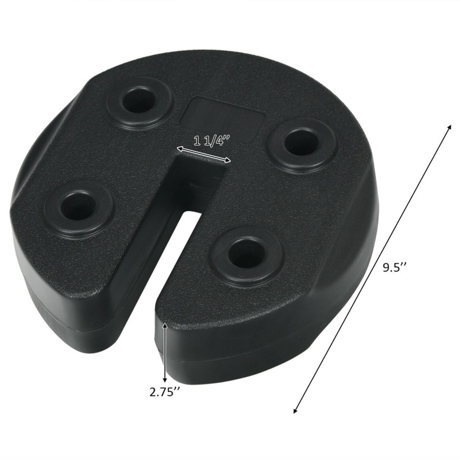 SUGIFT Set of 8 Black Stackable Canopy Tent Weight Plates with No-Pinch Slots 9.5-in W 9.5-in D 40-lb Total Fill