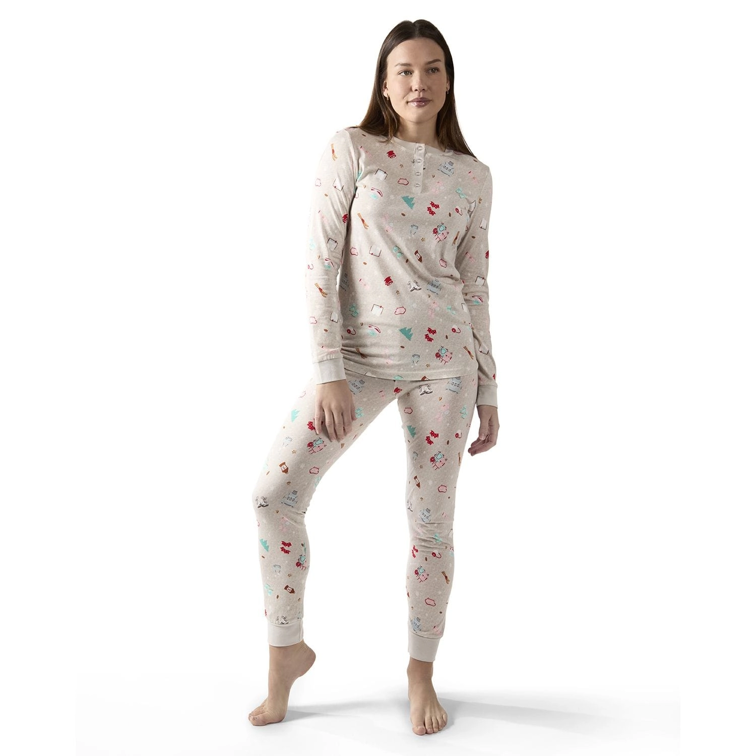 MeMoi Women's Holiday Getaway Two-Piece PJ Set a Bag