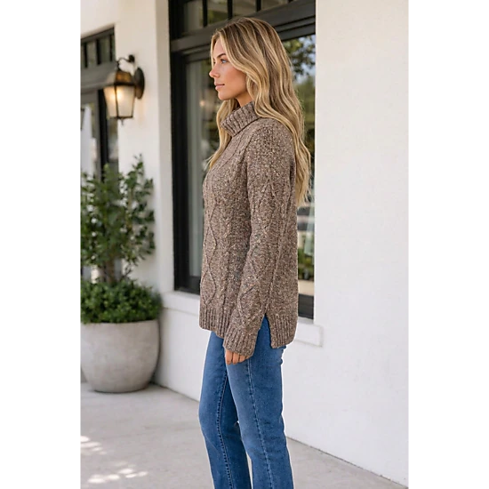 Threaded Pear Women's Paula Knit Regular Length Sweater