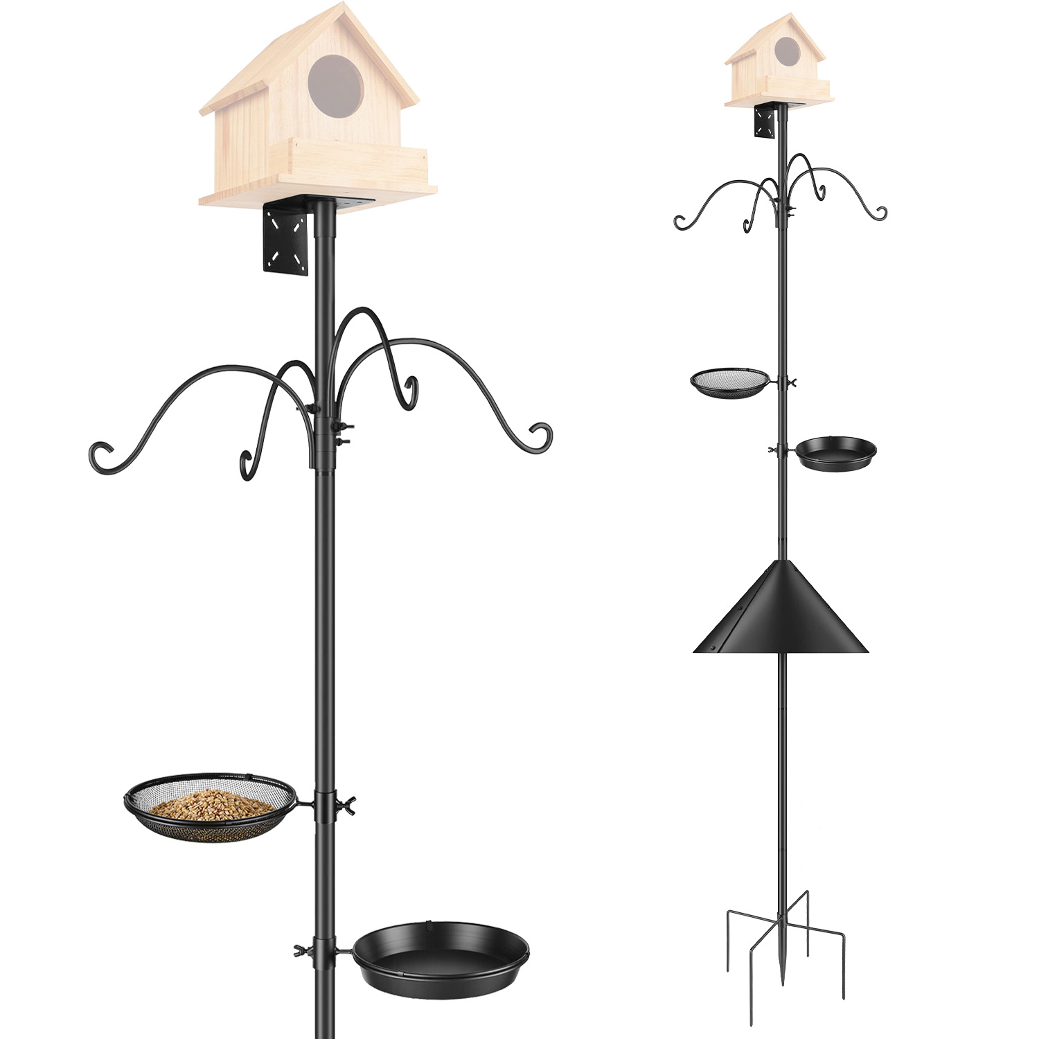 GBruno Heavy-Duty Bird Feeder Pole Station