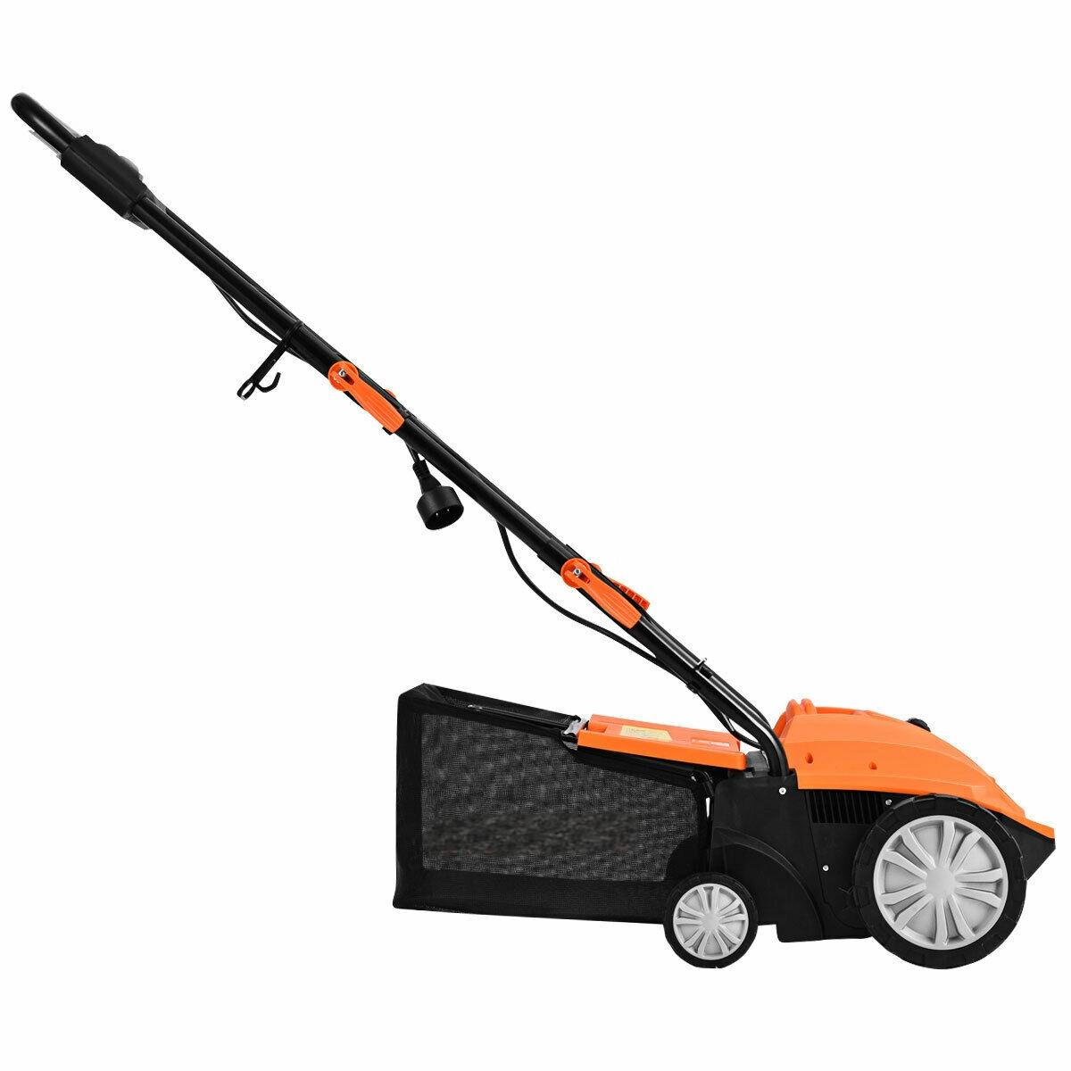SUGIFT 13 in Electric Scarifier Orange 12 Amp with Collection Bag and Removable Blades