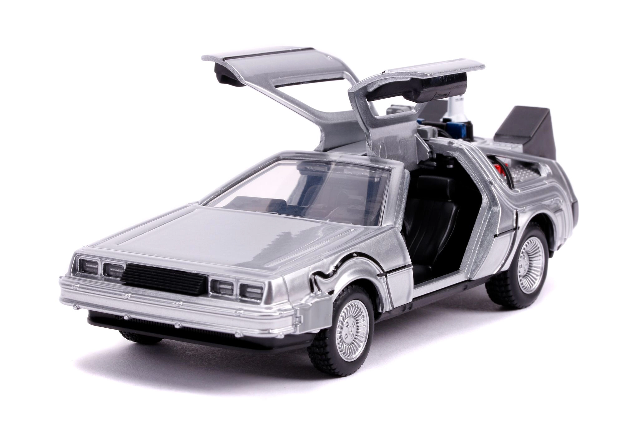 Jada Delorean Dmc (Time Machine) Silver "Back To The Future Part Ii" (1989) Movie "Hollywood Rides" Series