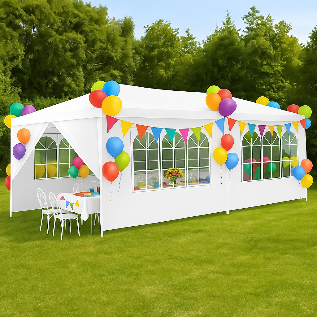 Hivvago Spacious 10x20 Ft Canopy with Six Wall Covers and Convenient Carry Bag