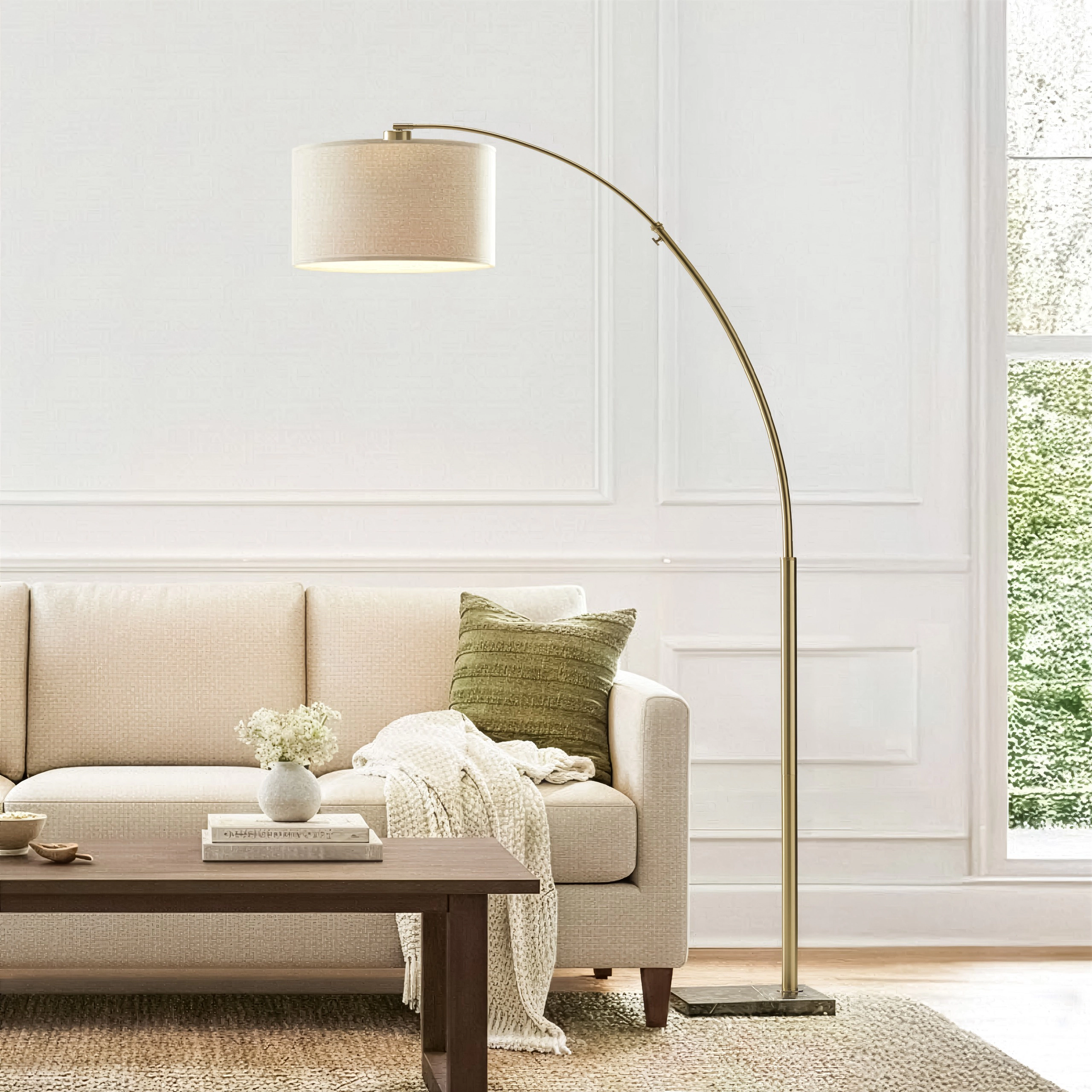 Brightech Logan Extendable Drum Floor Lamp