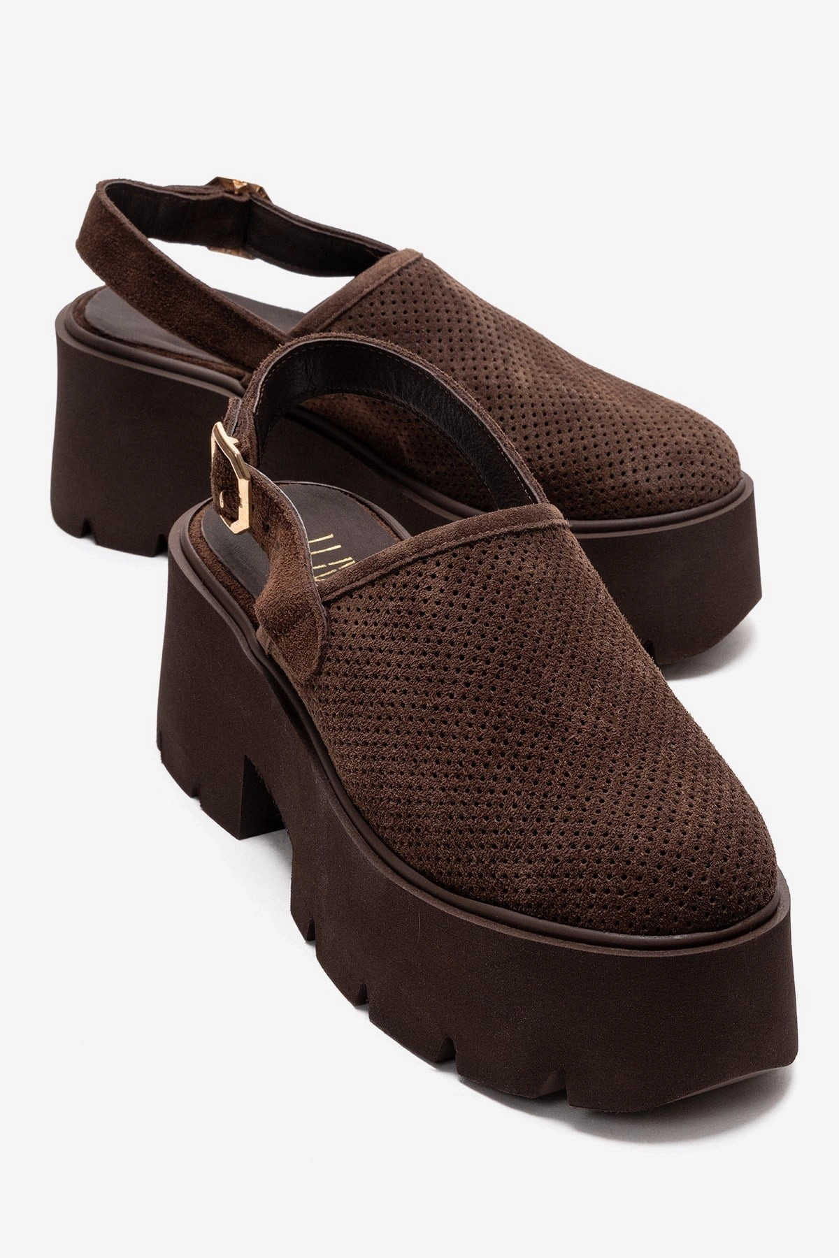 Forever & Always Womens Caldris Leather Platform Sandal