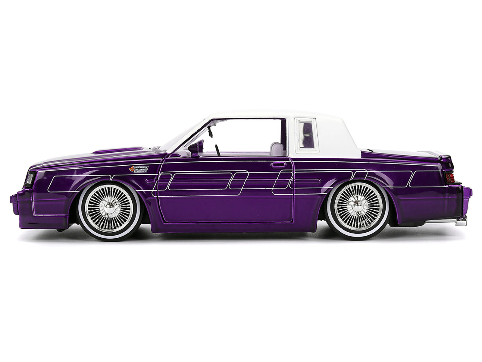 Jada 1987 Buick Grand National Candy Purple with Graphics and White Top and Interior "Bigtime Muscle" Series