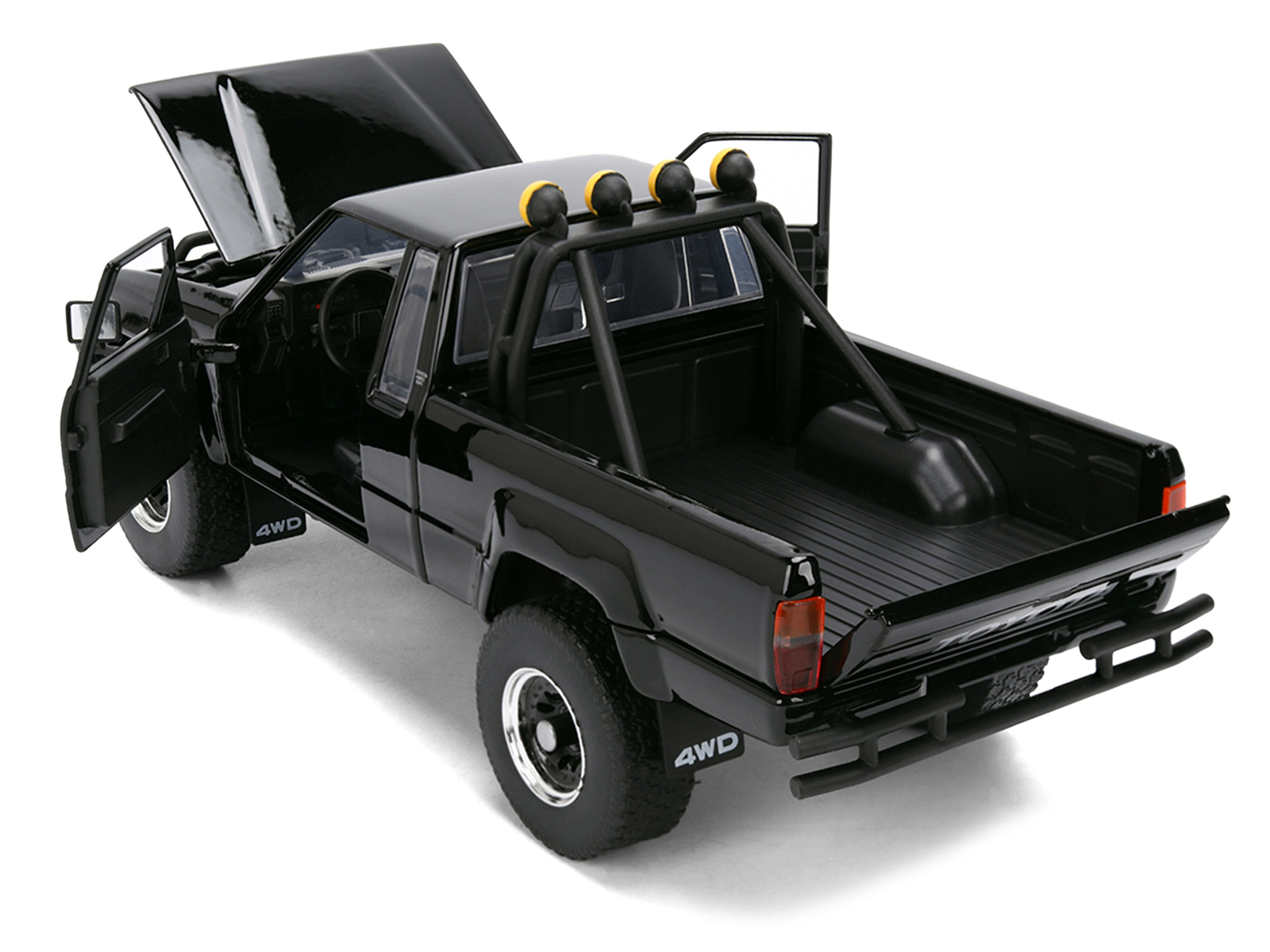 Toyota 1985 SR5 Pickup Truck 1/24 Diecast Black Marty Skateboard BTTF