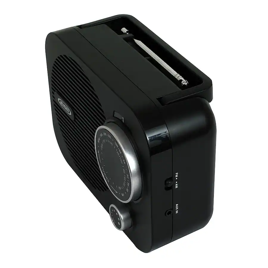 Jensen Portable AM/FM Radio with Aux Input MR-550-BK