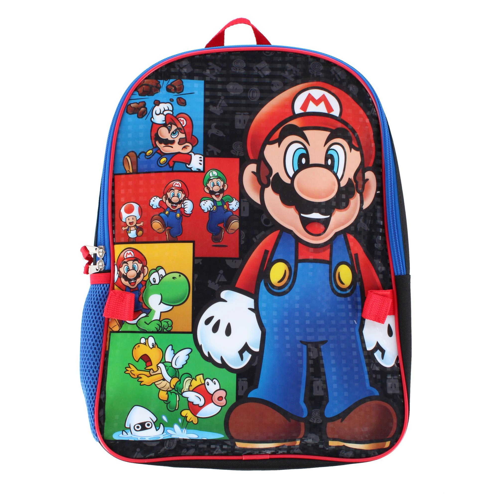 U.P.D., INC Boy's Super Mario & Friends 16 Inch Backpack and Lunchbox Set