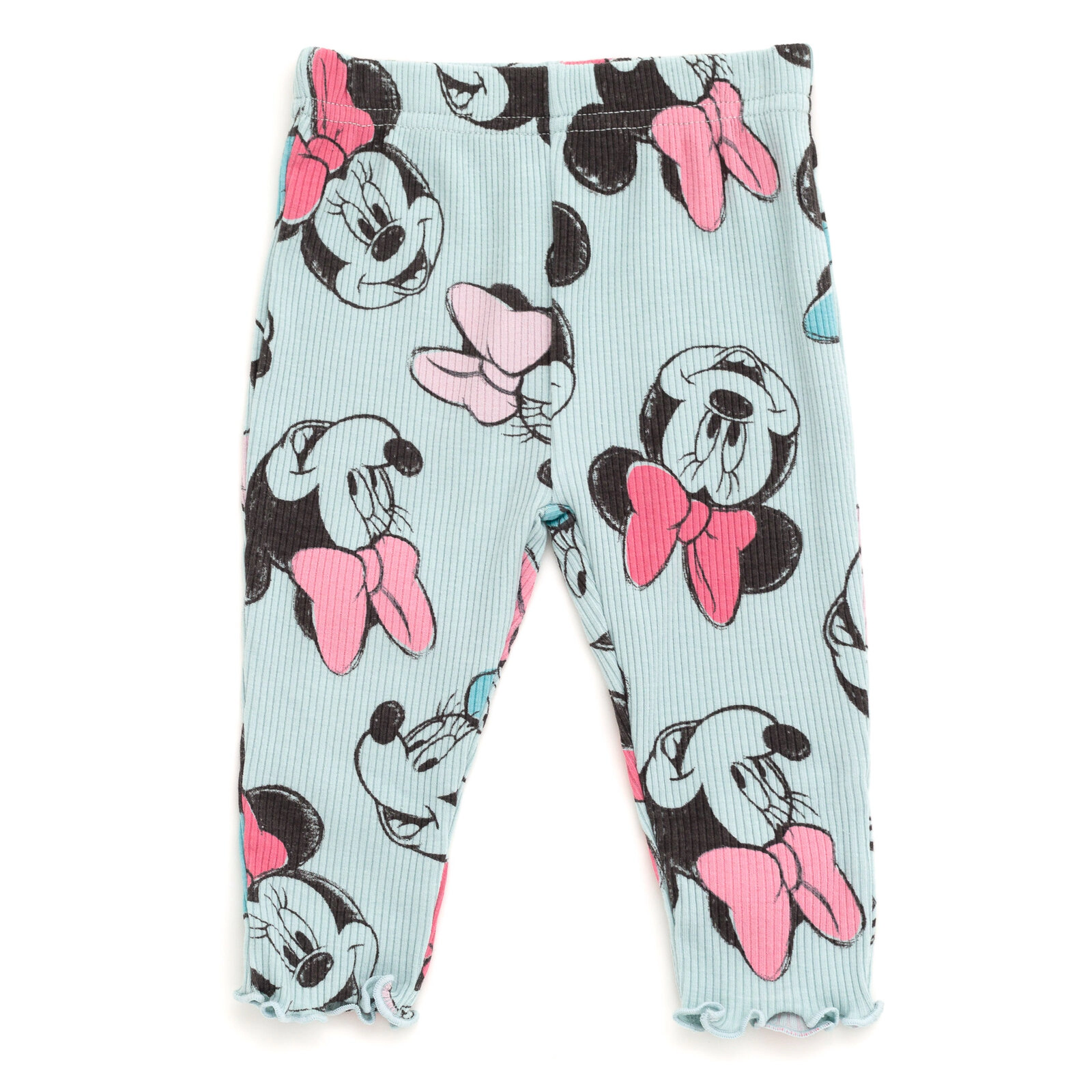 Disney Girls' Ribbed Long Sleeve Tee and Pants Set