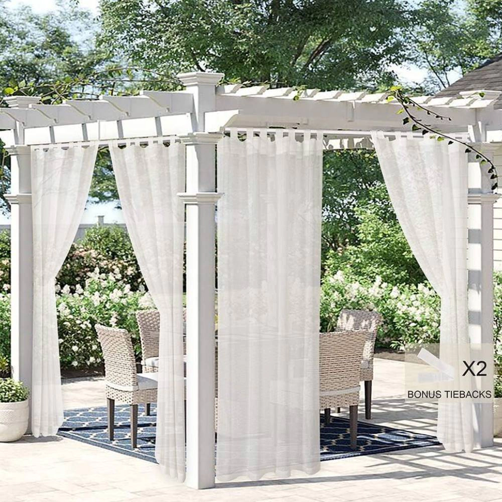 Radiant Essence Waterproof Linen Look Patio Curtains